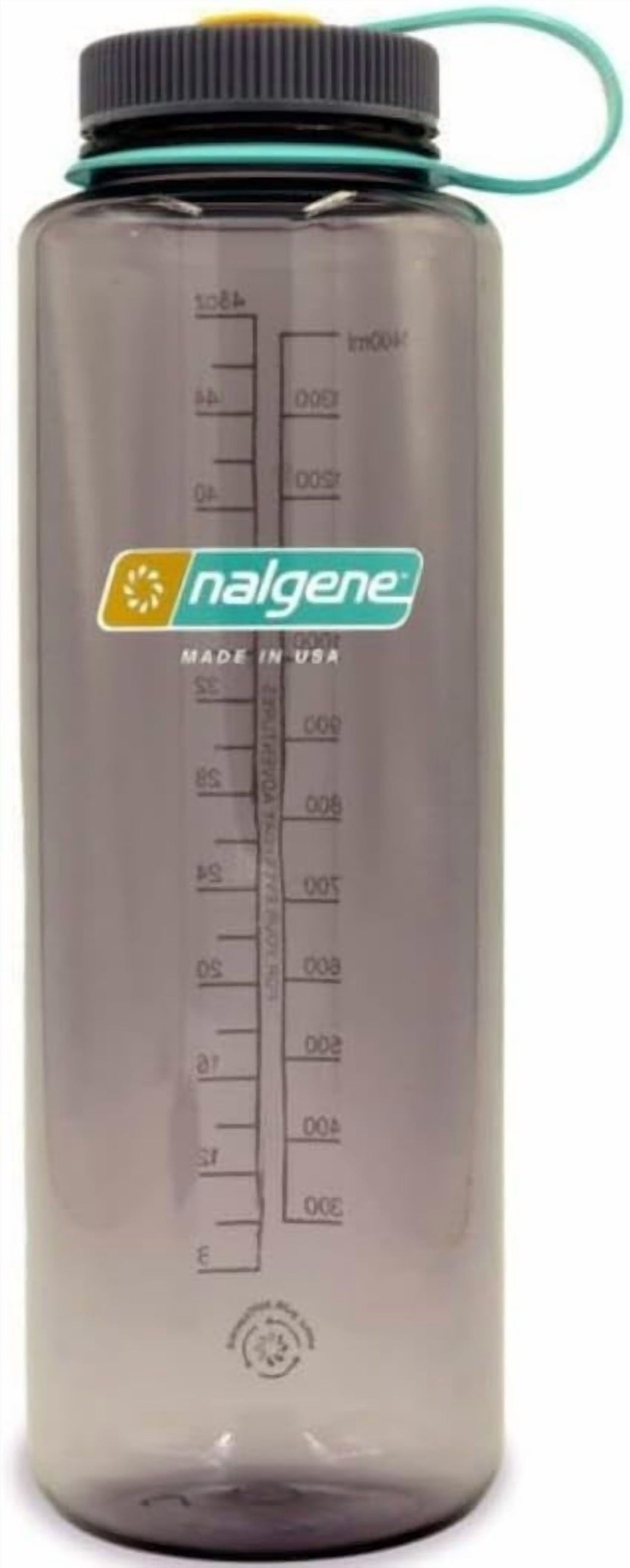 Nalgene Sustain Tritan BPA-Free Water  Made with Material Derived from 50% Plastic Waste (using ISCC certified mass balance), 48 OZ, Wide Mouth, Aubergine