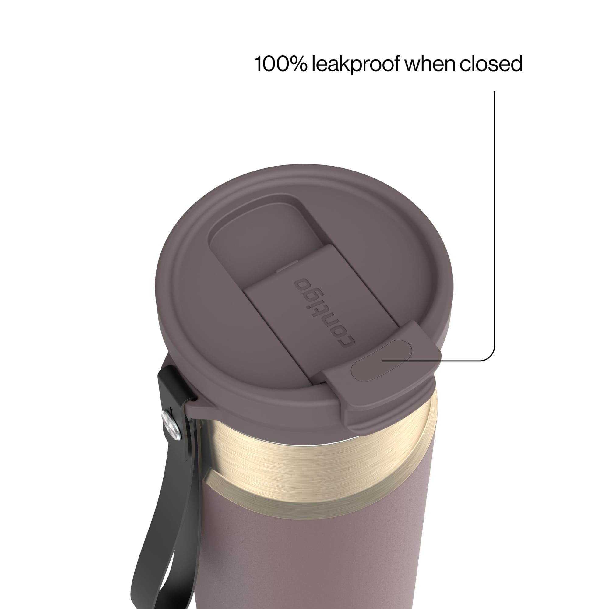 Contigo DualSip 24 oz Leakproof Insulated Water Bottle with Carrying Strap and 2-Way Lid