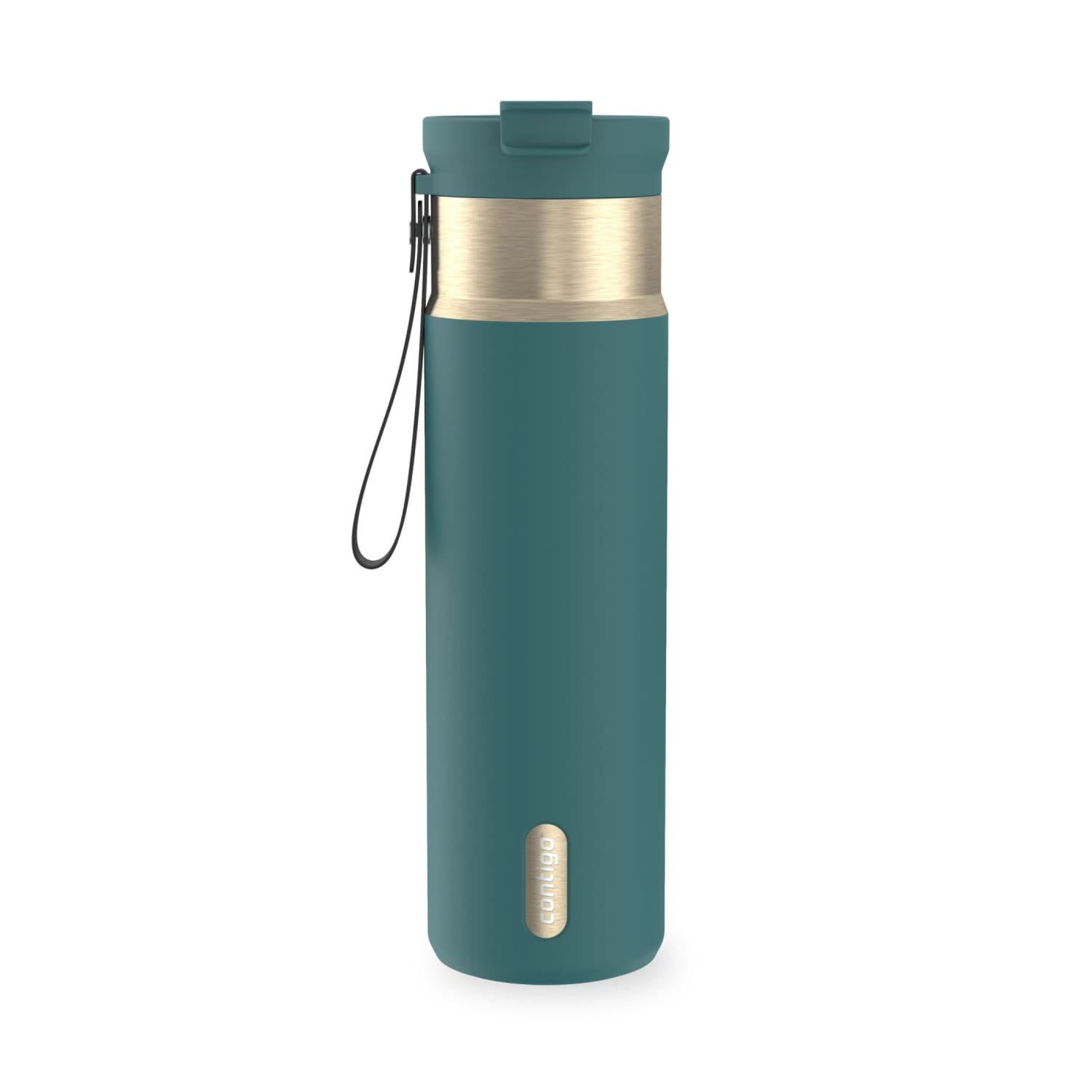 Contigo DualSip 24 oz Leakproof Insulated Water Bottle with Carrying Strap and 2-Way Lid