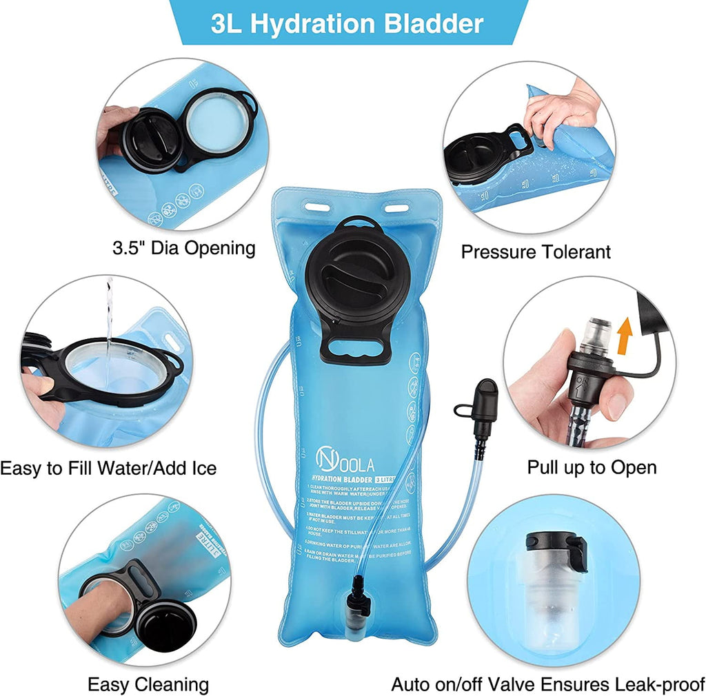 Brightify 17L Hydration Backpack with 3L TPU Water Bladder, Camel Backpack Hydration Pack for Hiking Hunting Climbing Cycling Biking Running, Molle Compatible Water Backpack for Men Women, Black