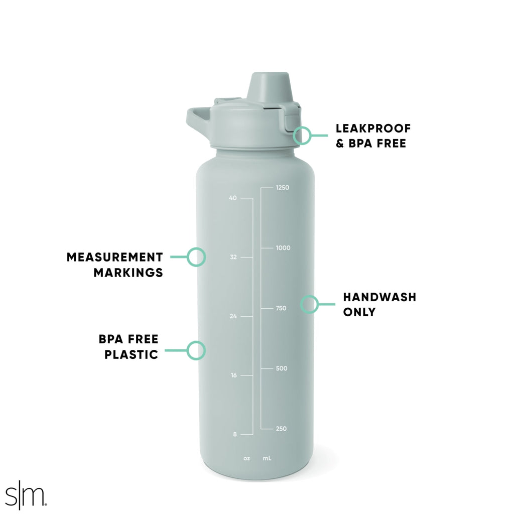 Simple Modern 48 fl oz Reusable Tritan Summit Water Bottle with Silicone Straw Lid|Seaglass Sage