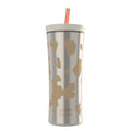 Contigo 20oz Shake &amp; Go Tumbler, Plastic with Straw, Oatmilk Cowhide Couture