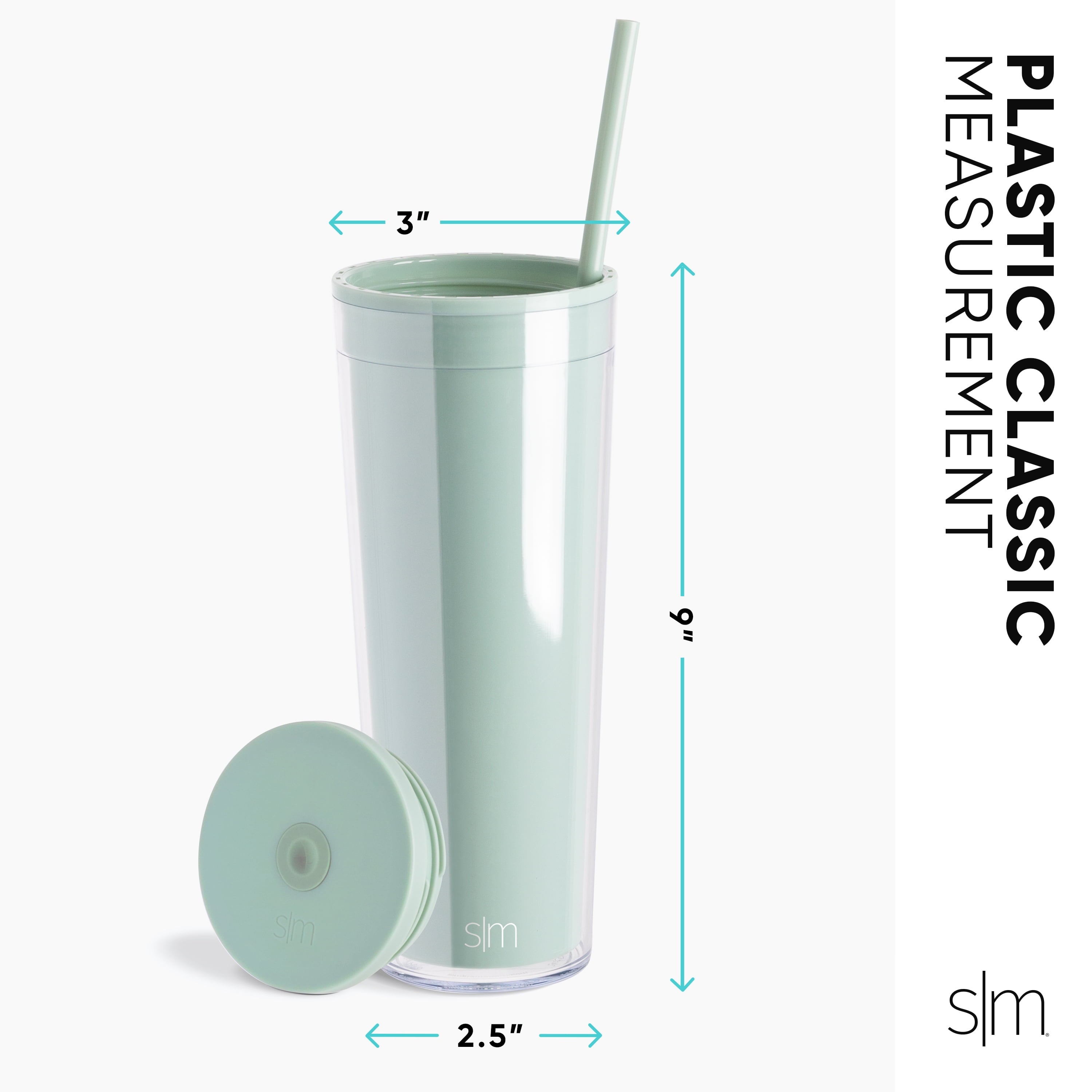 Simple Modern 24 fl oz Double Wall Plastic Classic Tumbler with Straw|Opalescent