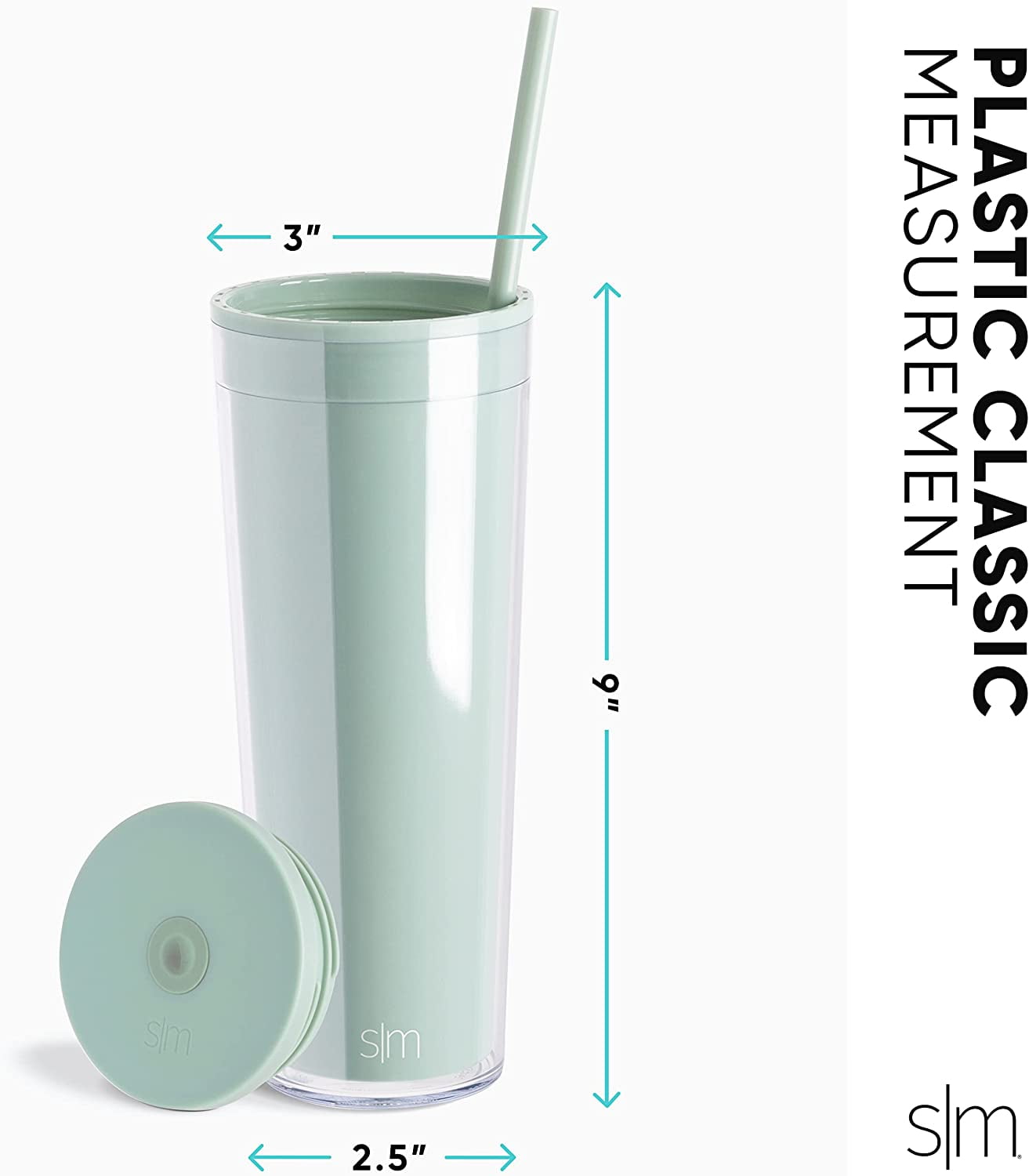 Simple Modern 24 fl oz Double Wall Plastic Classic Tumbler with Straw|Opalescent