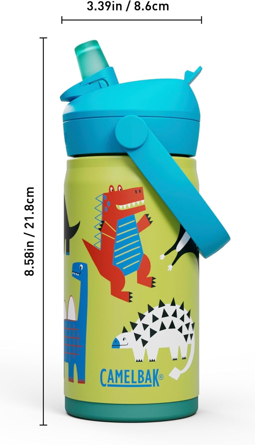 Camelbak Thrive™ Flip Straw Kids Stainless 12oz Water Bottle, Dino Jam