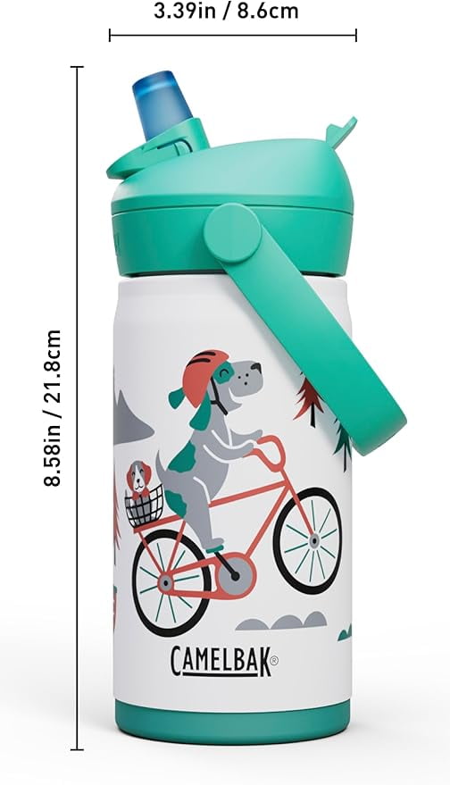 Camelbak Thrive™ Flip Straw Kids Stainless 12oz Water Bottle, Dino Jam