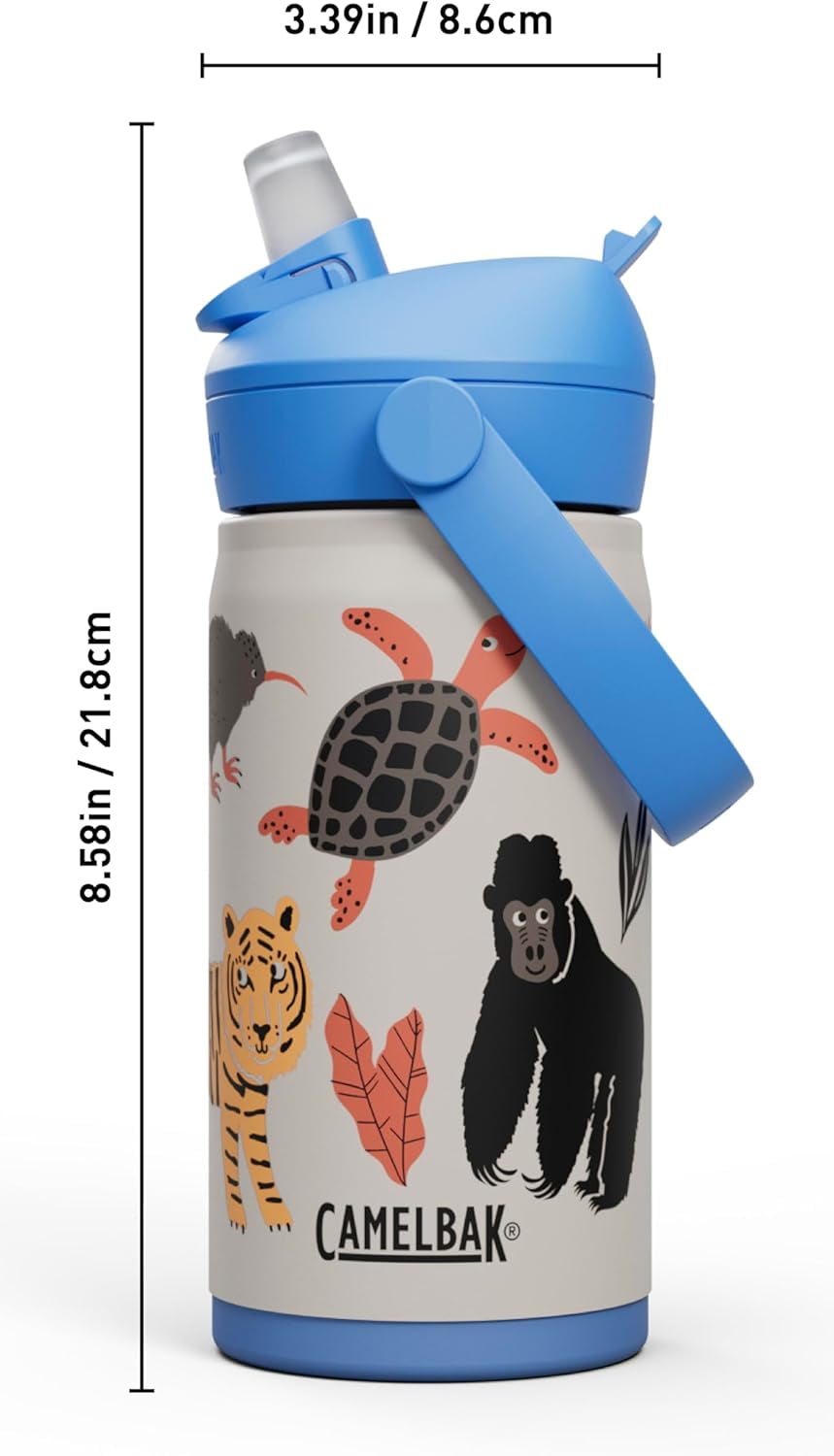 Camelbak Thrive™ Flip Straw Kids Stainless 12oz Water Bottle, Dino Jam