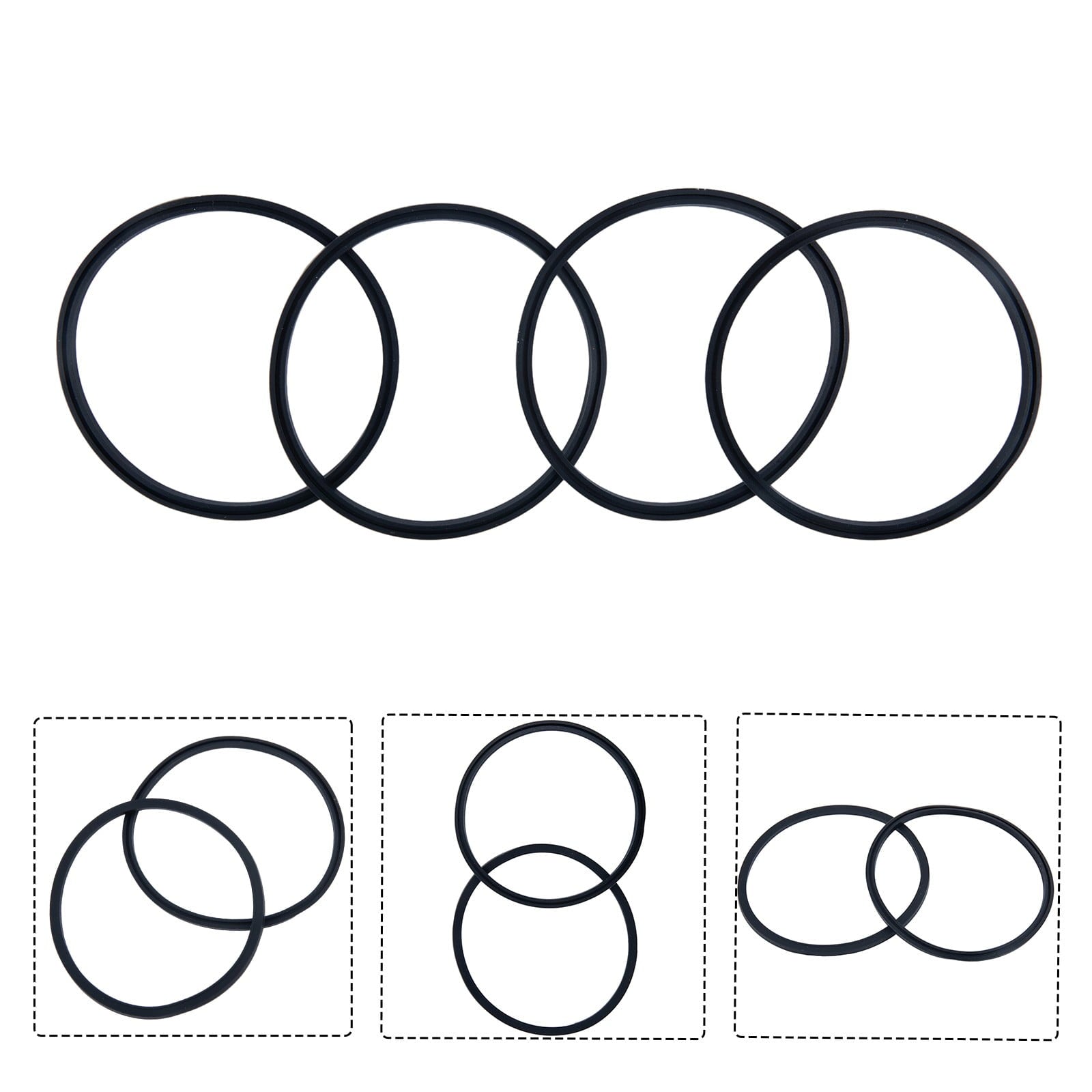 4 Pack Gaskets Compatible for Contigo Snapseal Byron Travel Mug 16oz &amp; 20oz, Replacement Rubber Seal for Contigo Snapseal Lid, Replacement Silicone Part for Contigo Coffee Travel Tumbler
