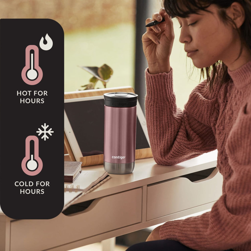 Contigo 16 oz. Huron 2.0 SnapSeal Stainless Steel Travel Mug - Licorice