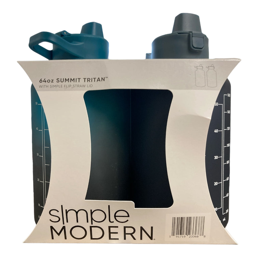 Simple Modern 64-oz Tritan Plastic Summit With Simple Flip Straw Lid 2 Pack (Sweet Taffy and Blush)