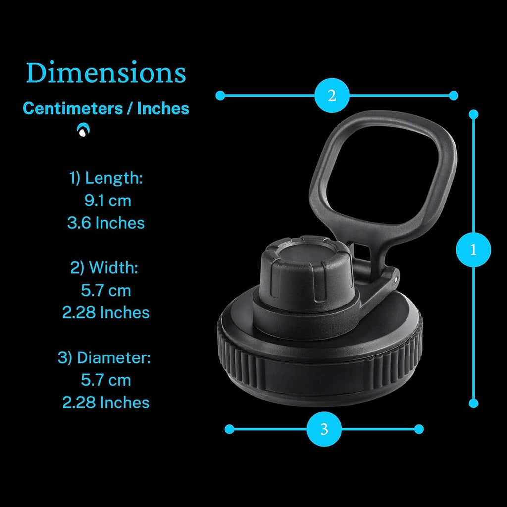 Hydraflow Wide Mouth Spout Twist Chug Nalgene Replacement Lid | Compatible with Nalgene 32 oz Wide Mouth Lid, Hydroflask &amp; Many  Top Water Bottle Brands Sizes 12 16 18 20 32 40 64 Oz
