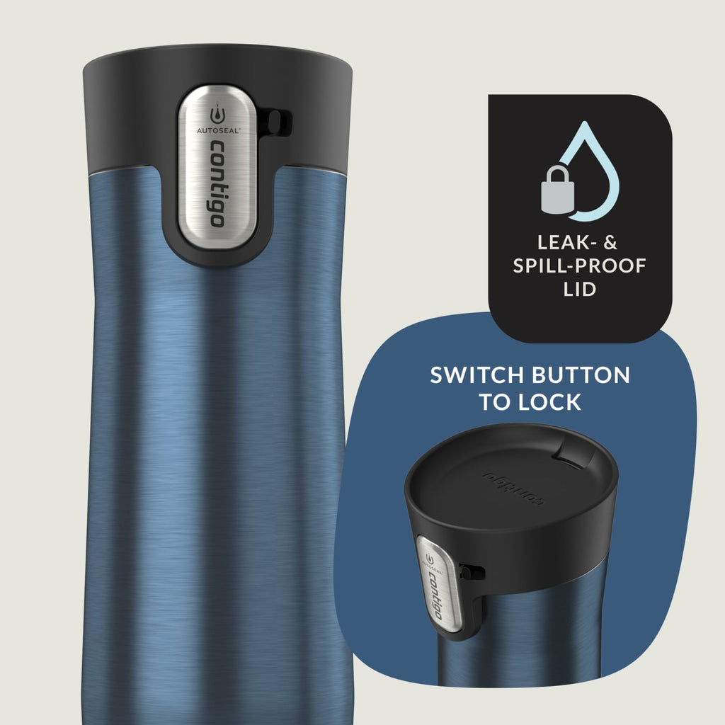 Contigo AUTOSEAL West Loop Vacuum-Insulated Stainless Steel Travel Mug with Easy-Clean Lid, 20 oz
