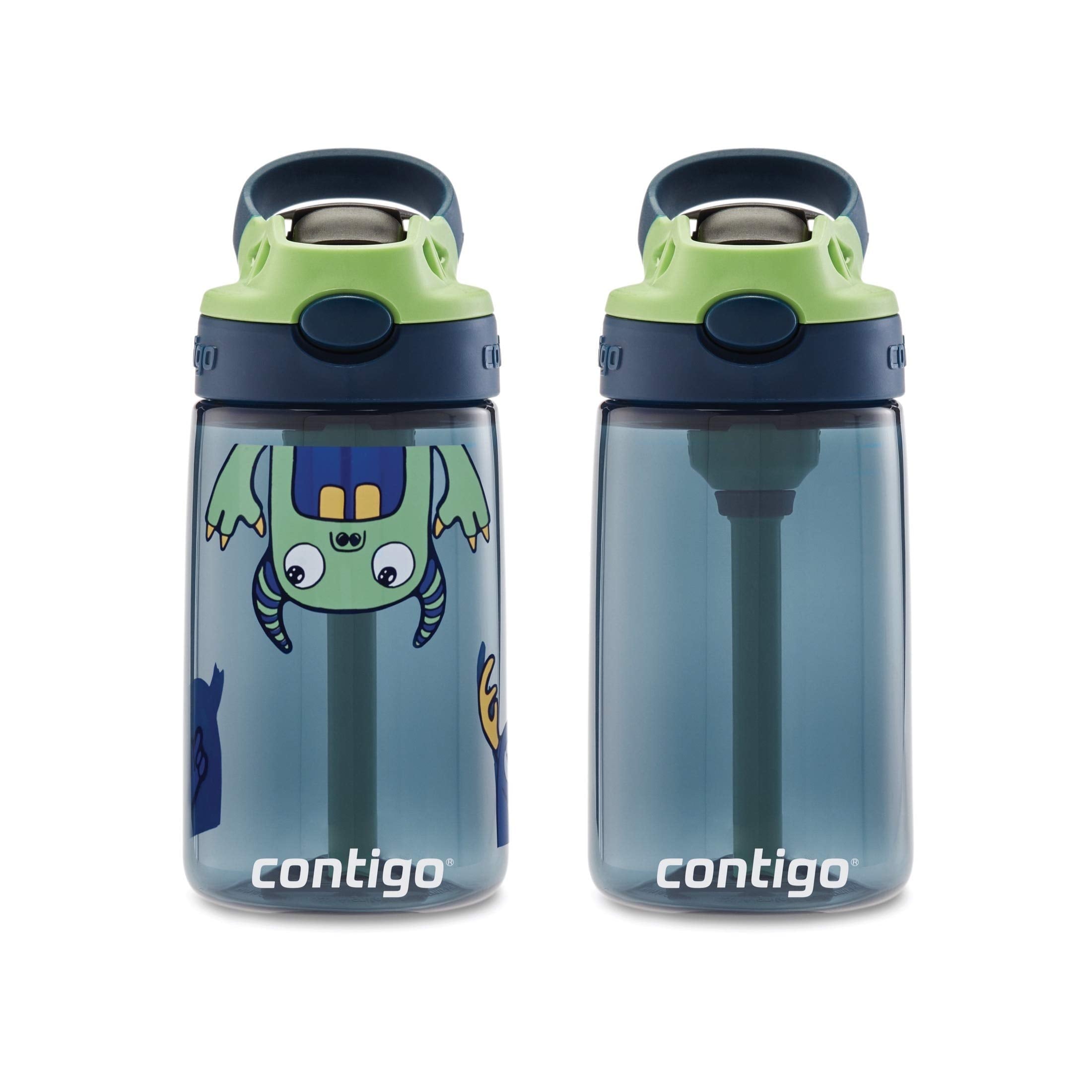 Contigo Kids 2-Pack Straw Water Bottle, 14 oz - Dinos/Sharks
