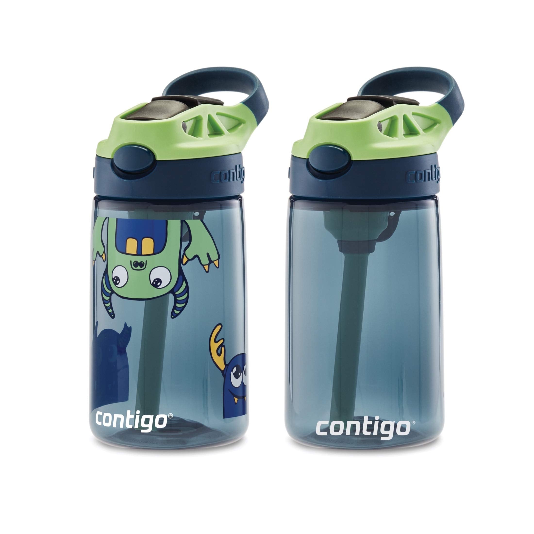 Contigo Kids 2-Pack Straw Water Bottle, 14 oz - Dinos/Sharks