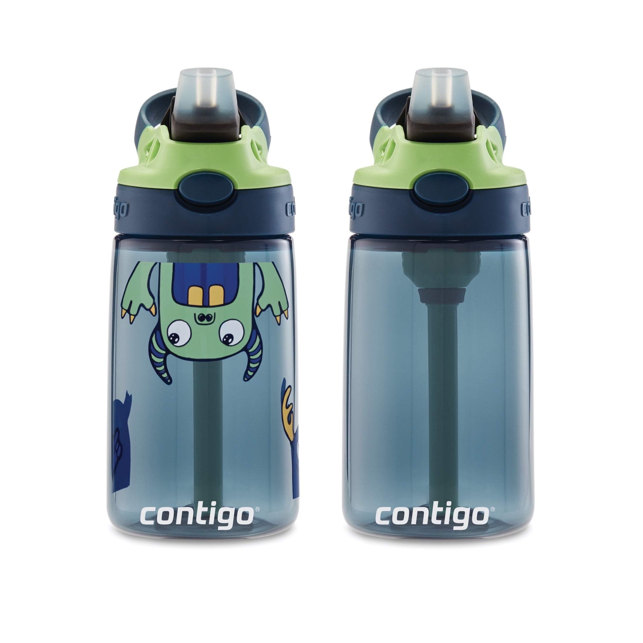 Contigo Kids 2-Pack Straw Water Bottle, 14 oz - Dinos/Sharks