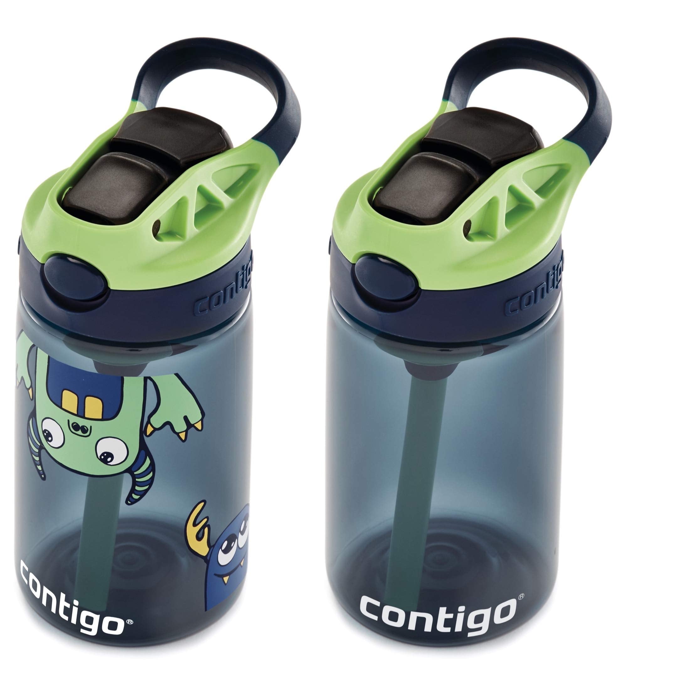 Contigo Kids 2-Pack Straw Water Bottle, 14 oz - Dinos/Sharks