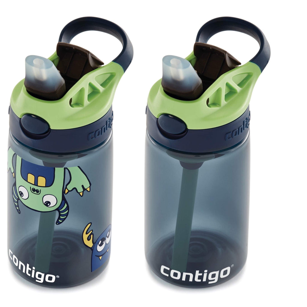 Contigo Kids 2-Pack Straw Water Bottle, 14 oz - Dinos/Sharks