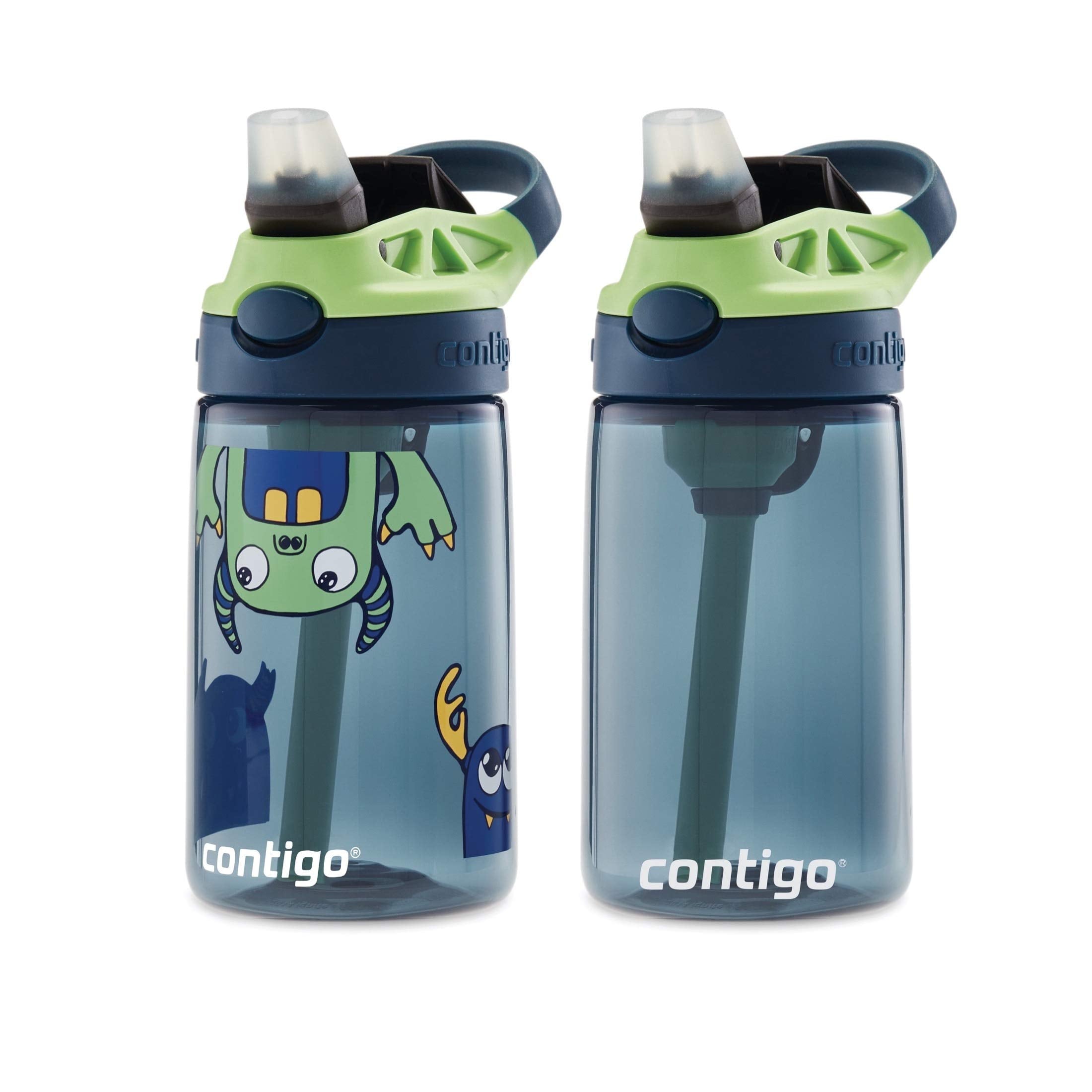 Contigo Kids 2-Pack Straw Water Bottle, 14 oz - Dinos/Sharks