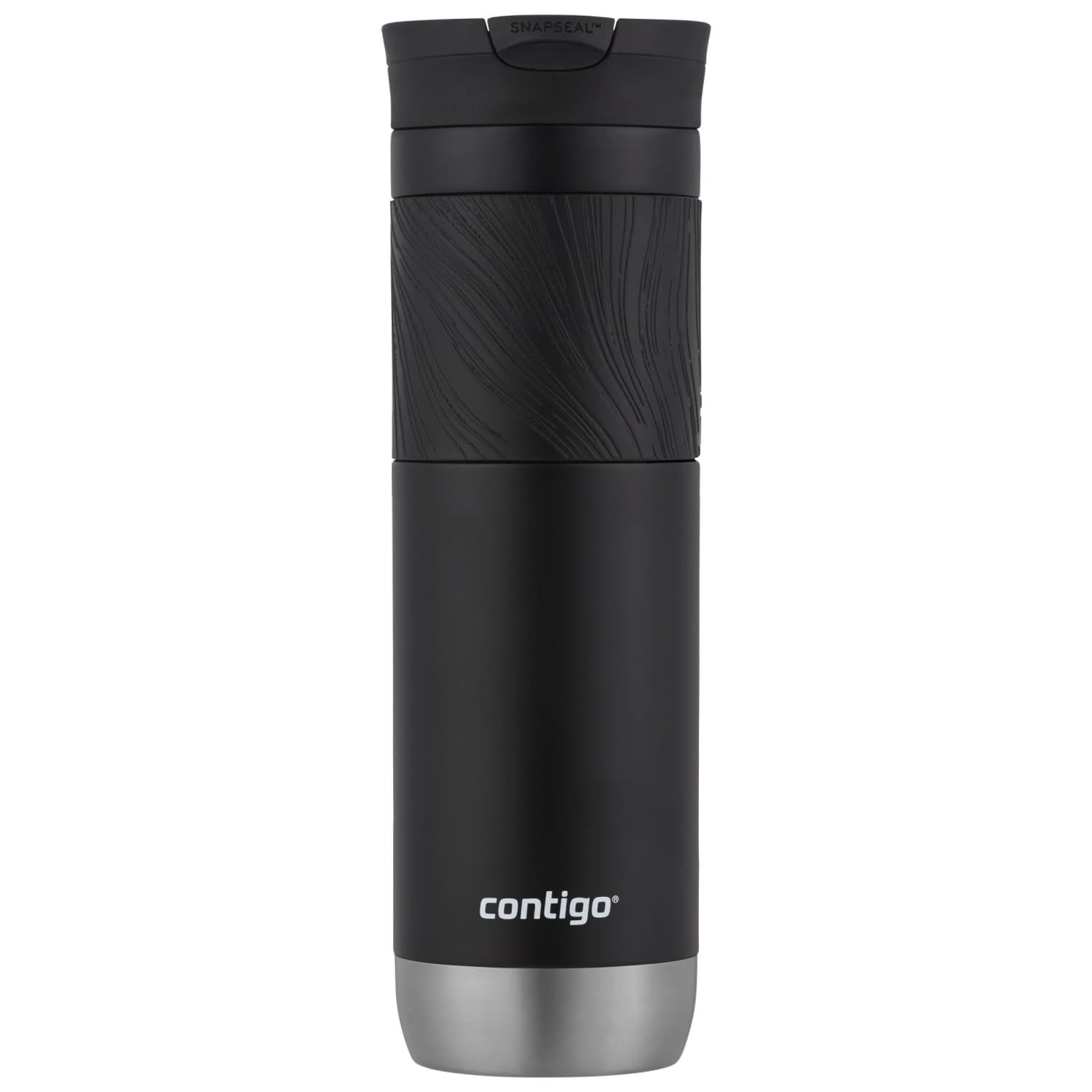 Contigo Byron 2.0 Stainless Steel Travel Mug with SNAPSEAL Lid and Grip in Black, 24 fl oz.