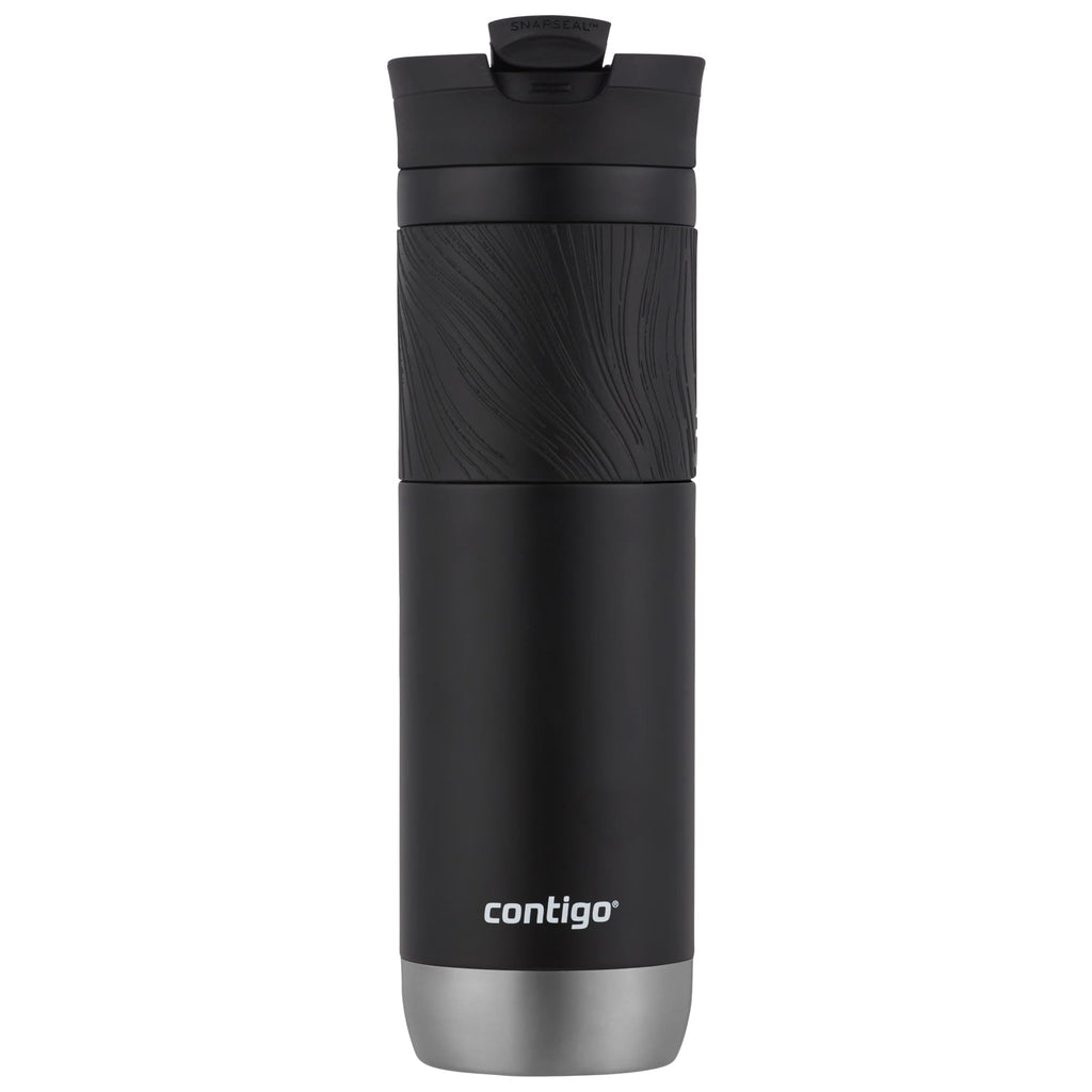 Contigo Byron 2.0 Stainless Steel Travel Mug with SNAPSEAL Lid and Grip in Black, 24 fl oz.