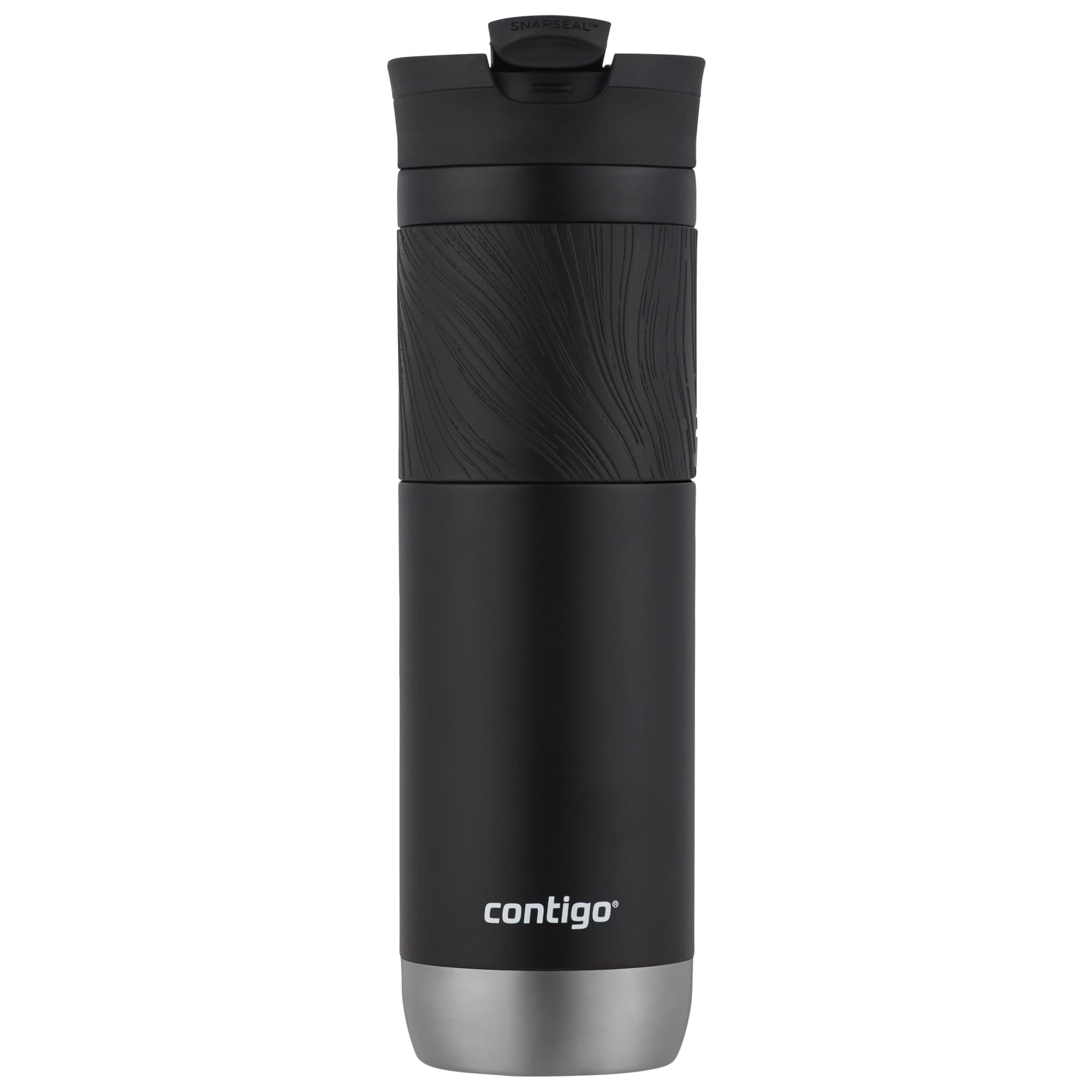 Contigo Byron 2.0 Stainless Steel Travel Mug with SNAPSEAL Lid and Grip in Black, 24 fl oz.