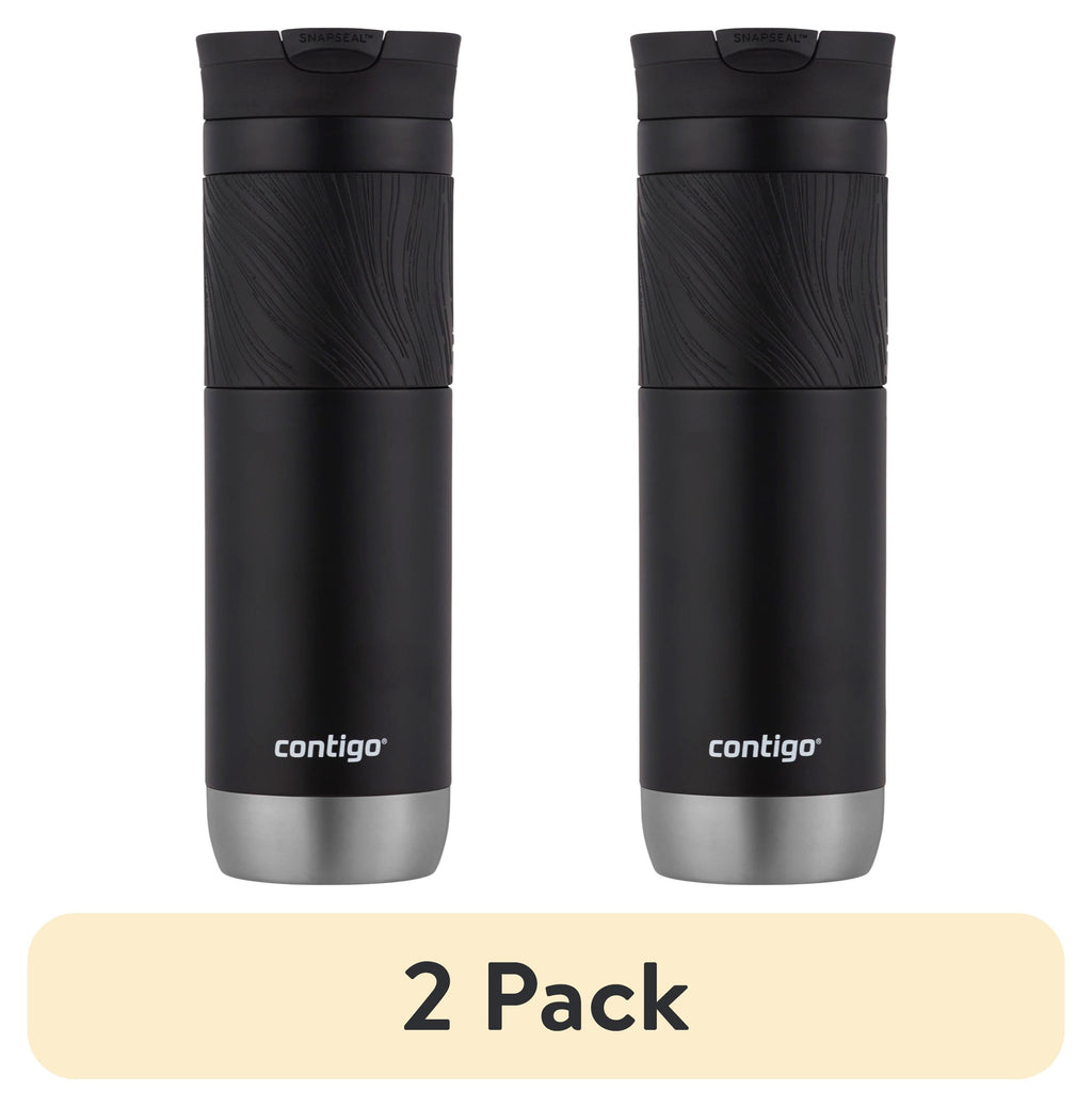 Contigo Byron 2.0 Stainless Steel Travel Mug with SNAPSEAL Lid and Grip in Black, 24 fl oz.