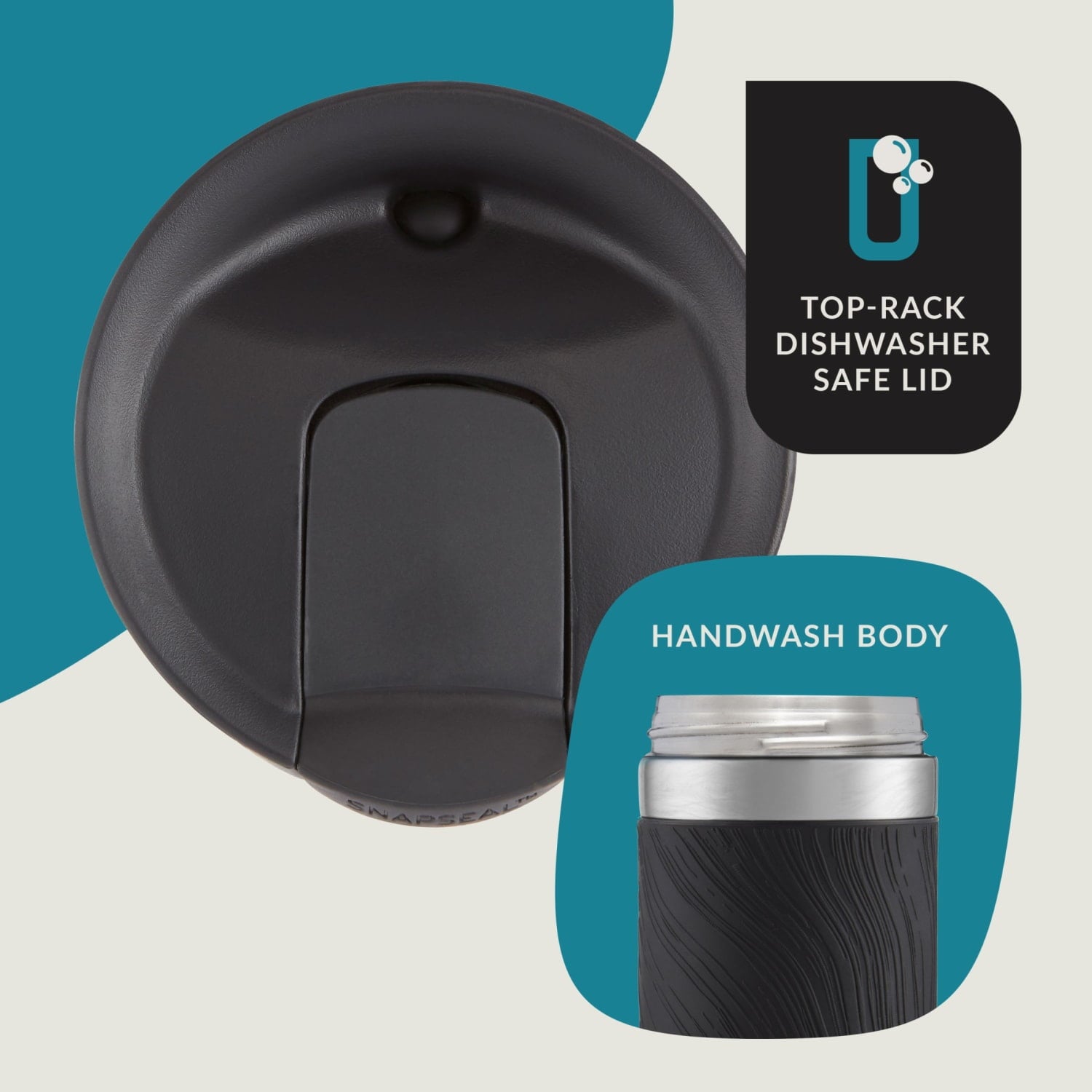 Contigo Byron 2.0 Stainless Steel Travel Mug with SNAPSEAL Lid and Grip in Black, 24 fl oz.