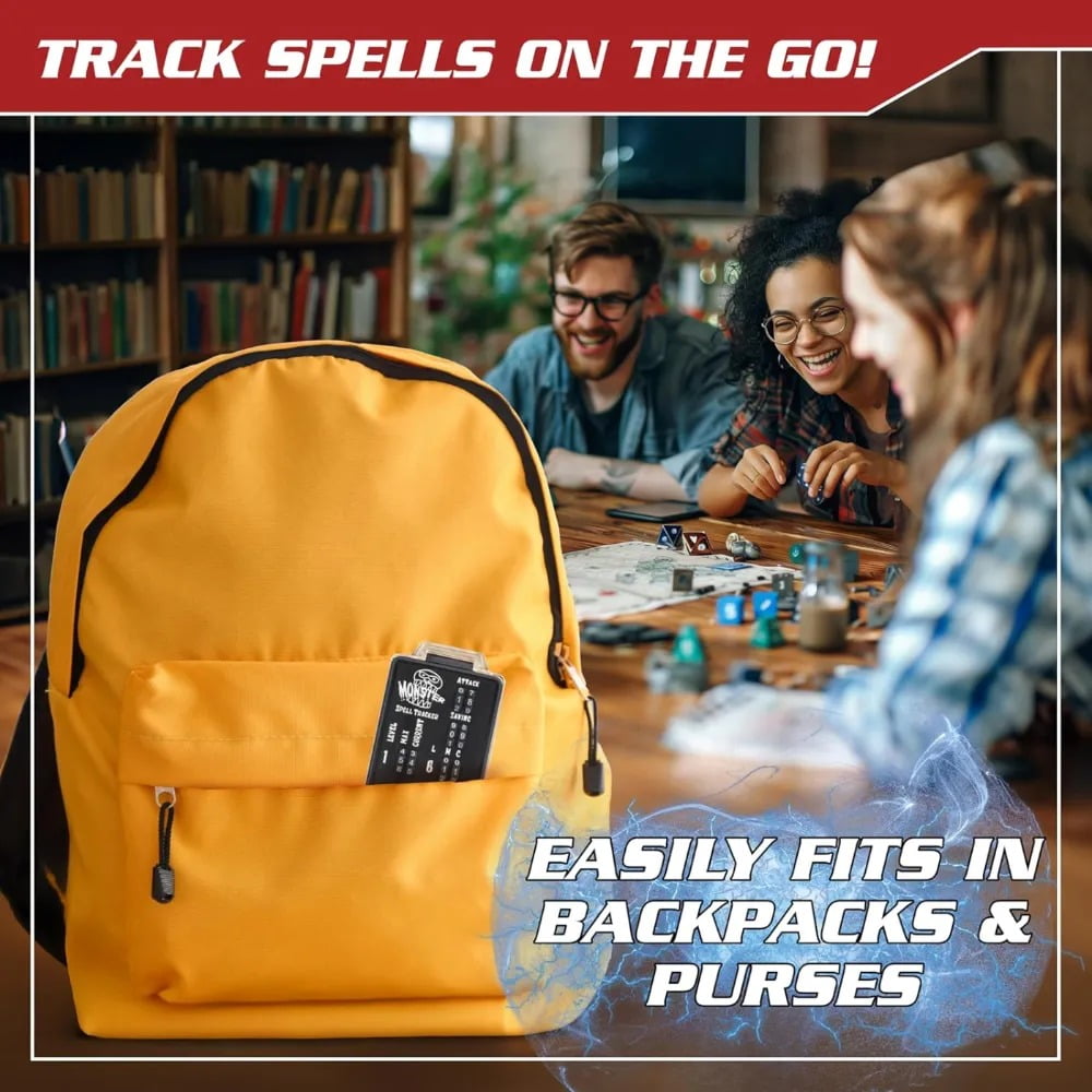 Ultimate RPG Spell Tracker for DND- Easily Keep Track of All Magic Stats, Levels, Modifiers Easily w Adjustable Place-Locking Dials &amp; Protective Cover- Compatible w Dungeons Dragons 5e Tabletop Games
