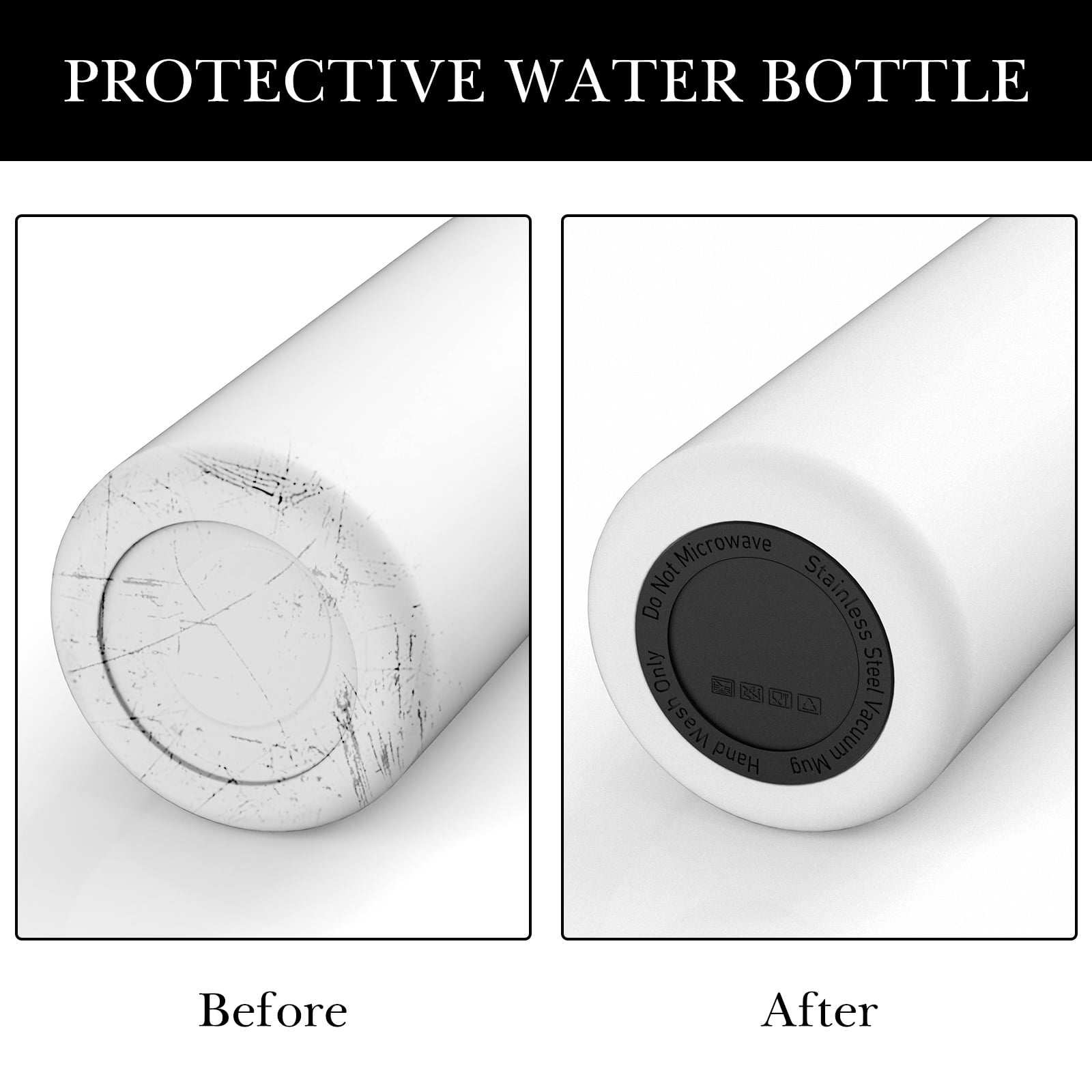 Linkidea 6 Pack Water Bottle Bottom Pad Compatible with CamelBak eddy+ Steel Bottle 20/25oz, Chute Mag Bottle, Silicone Anti-Slip Waterbottle Base Silencer Rubber Protector
