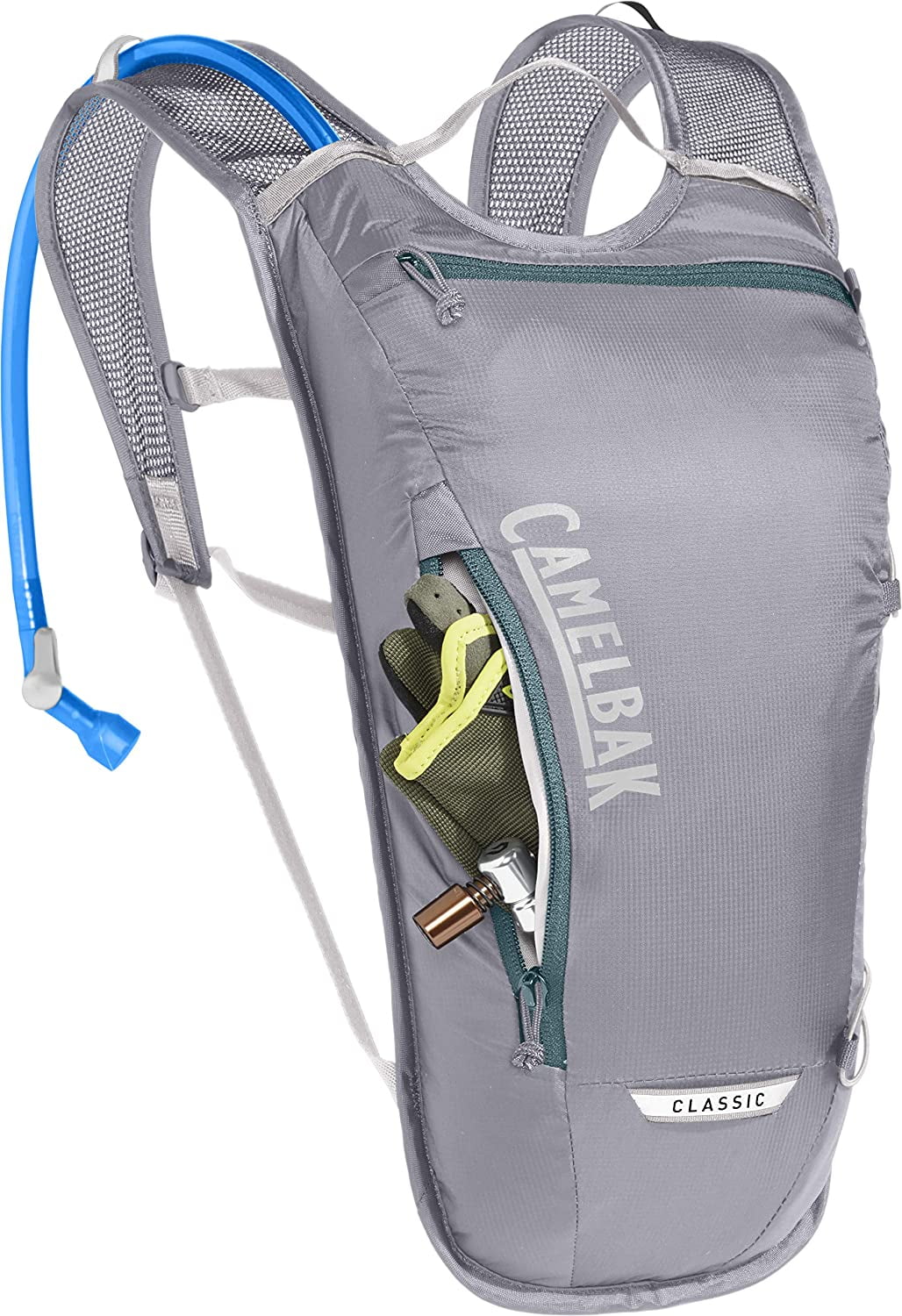 CamelBak Classic Light Bike Hydration Pack 70oz, Gunmetal/Hydro