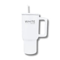 Tumbler 30 oz – Stainless Steel Cup with Handle and Lid | White Prime