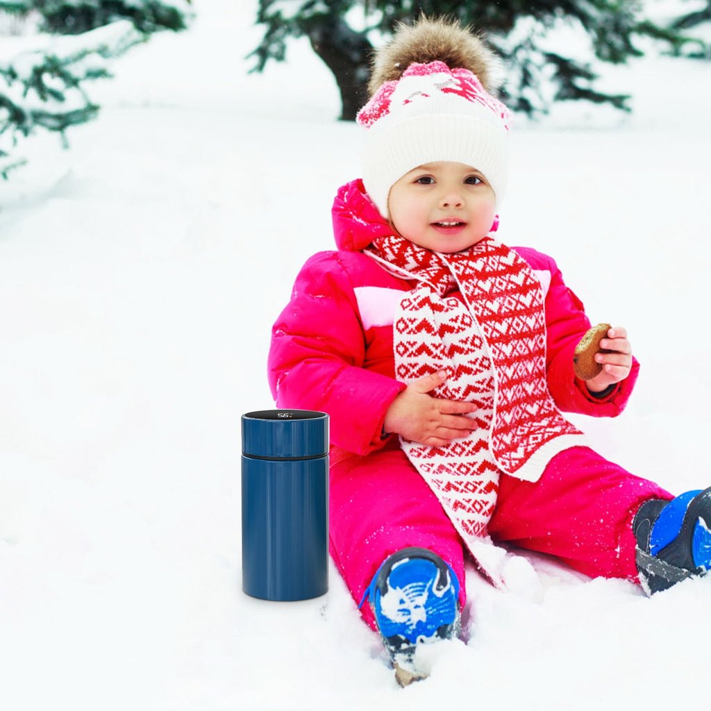 Stainless Steel Insulation Cup Cute Mini Portable Children Student Water Bottle Coffee Travel Mug LED Temperature Display Double Walled Vacuum Long Lasting Insulation