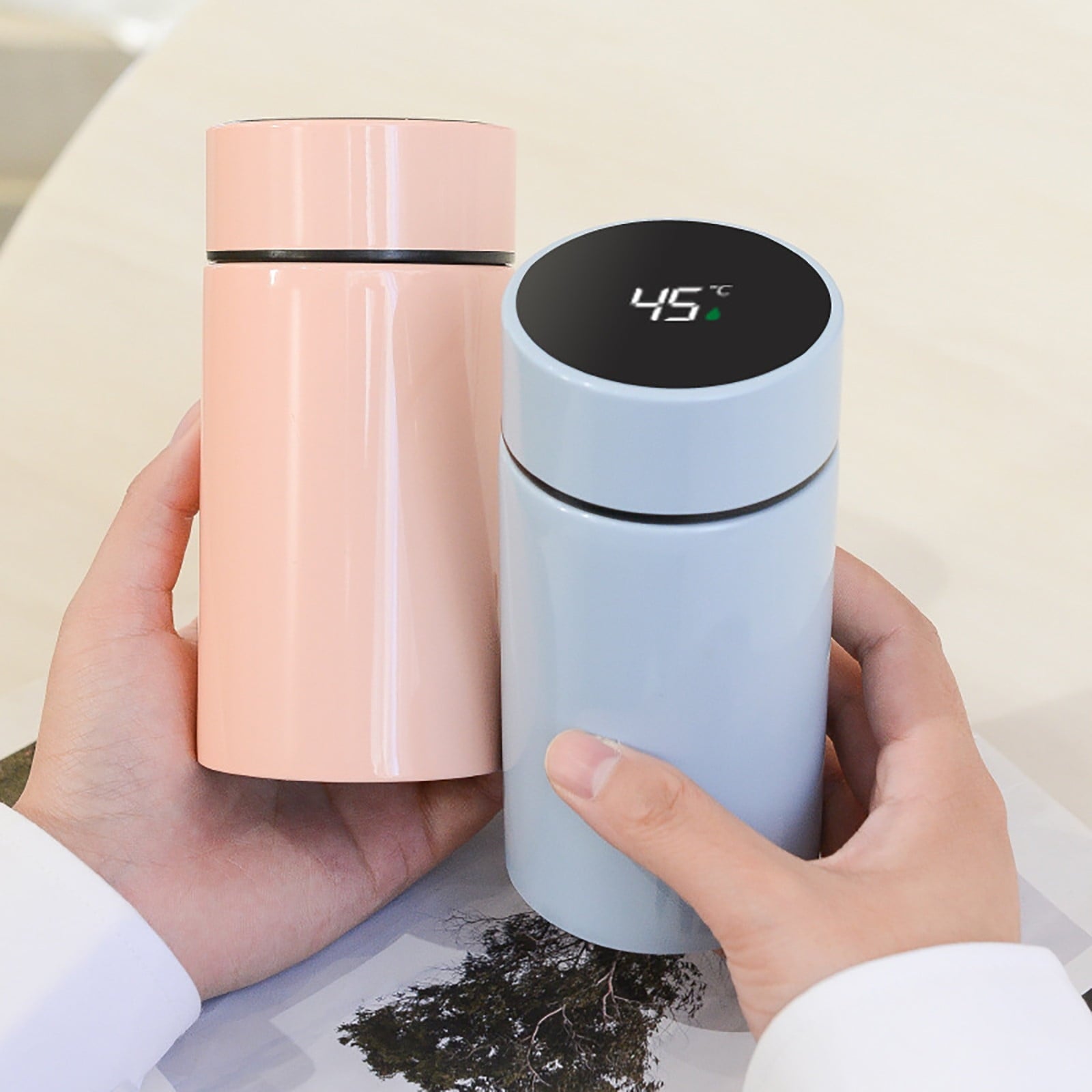 Stainless Steel Insulation Cup Cute Mini Portable Children Student Water Bottle Coffee Travel Mug LED Temperature Display Double Walled Vacuum Long Lasting Insulation