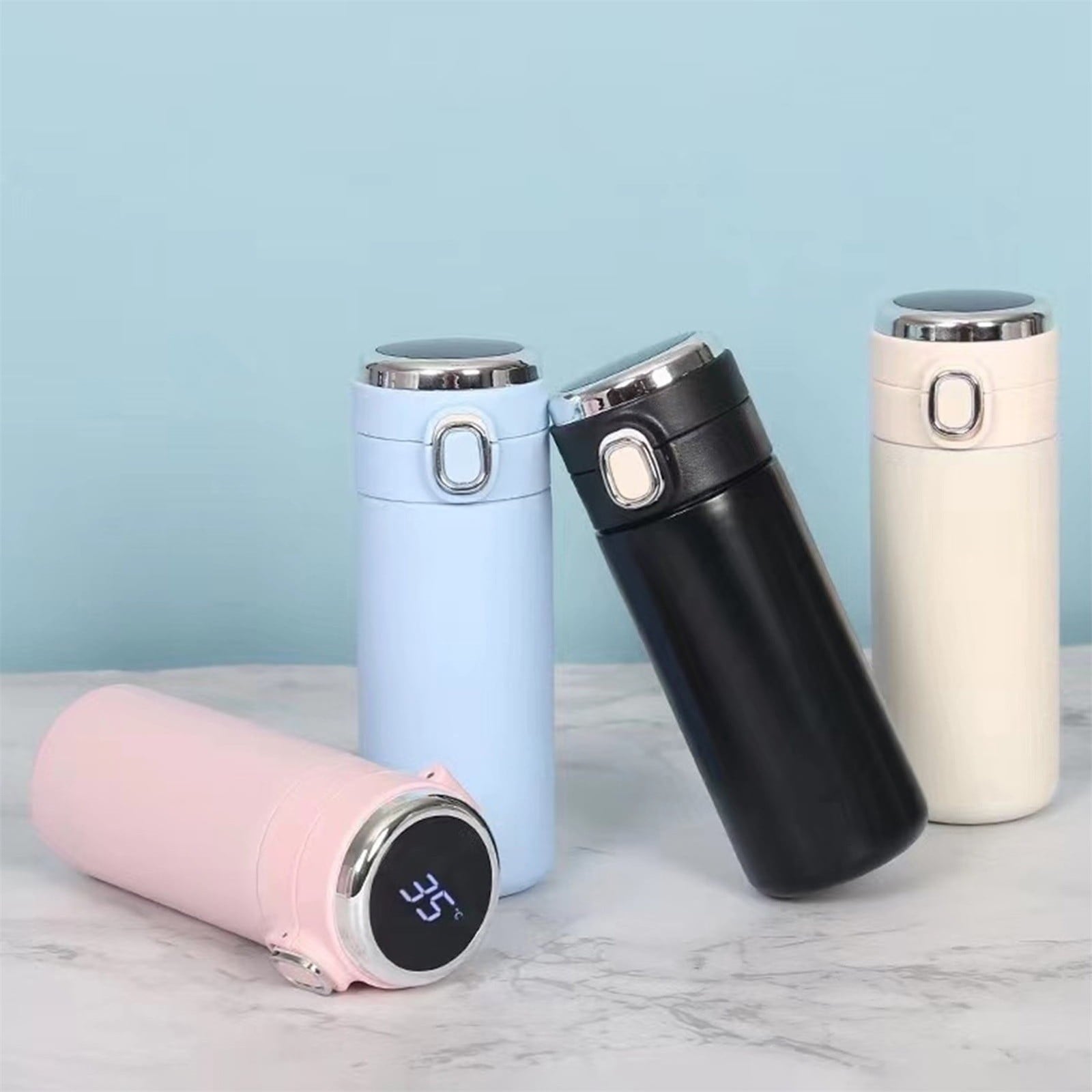 Stainless Steel Insulation Cup Cute Mini Portable Children Student Water Bottle Coffee Travel Mug LED Temperature Display Double Walled Vacuum Long Lasting Insulation