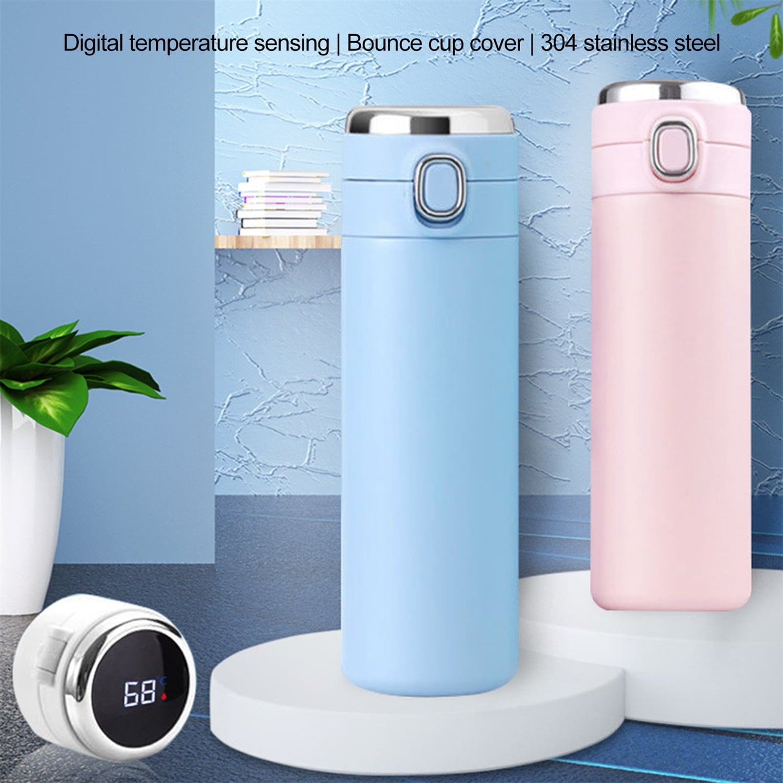 Stainless Steel Insulation Cup Cute Mini Portable Children Student Water Bottle Coffee Travel Mug LED Temperature Display Double Walled Vacuum Long Lasting Insulation