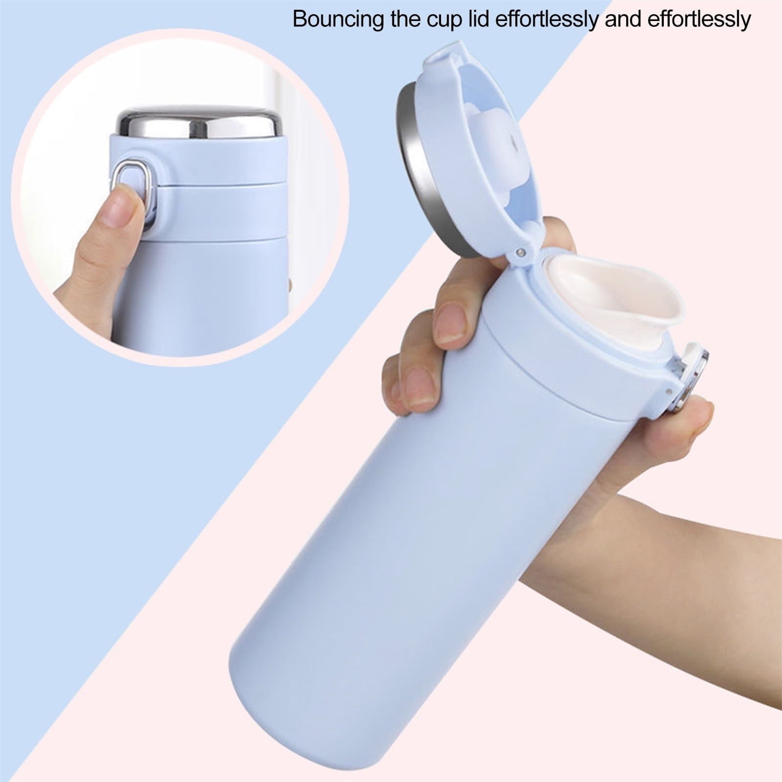 Stainless Steel Insulation Cup Cute Mini Portable Children Student Water Bottle Coffee Travel Mug LED Temperature Display Double Walled Vacuum Long Lasting Insulation