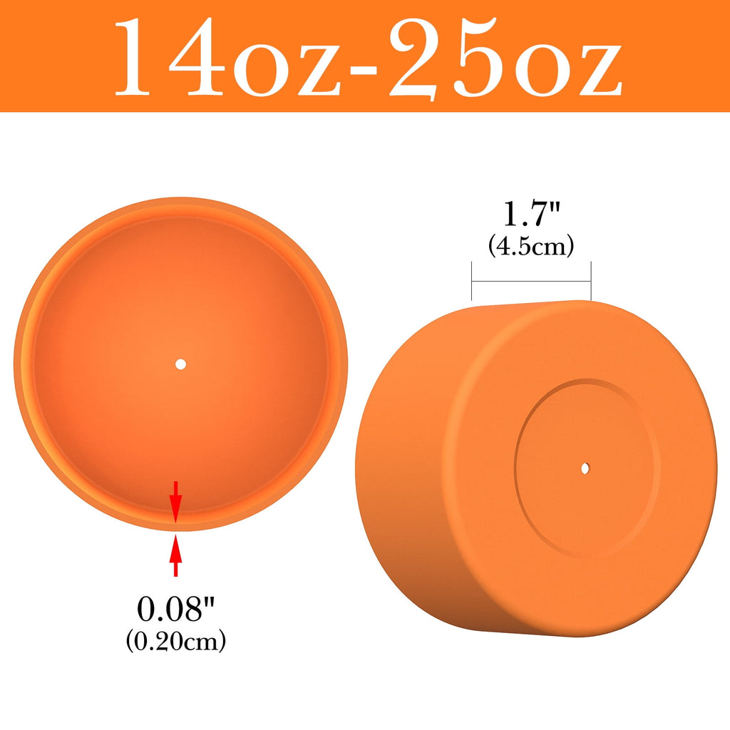 Linkidea 2 Pack Water Bottle Boot Compatible with CamelBak Eddy+20oz/25oz, Chute Mag 20oz/25oz, Carry Cap, Silicone Anti-Slip Bottle Bottom Bumper Protector (Orange)