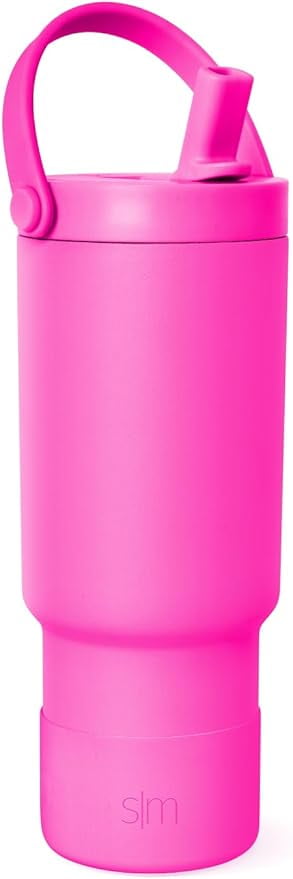 Simple Modern 24 fl oz Insulated Stainless Steel Trek Pivot Tumbler with Straw Lid and Top Handle|Seaside Blue