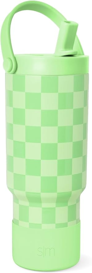 Simple Modern 24 fl oz Insulated Stainless Steel Trek Pivot Tumbler with Straw Lid and Top Handle|Seaside Blue