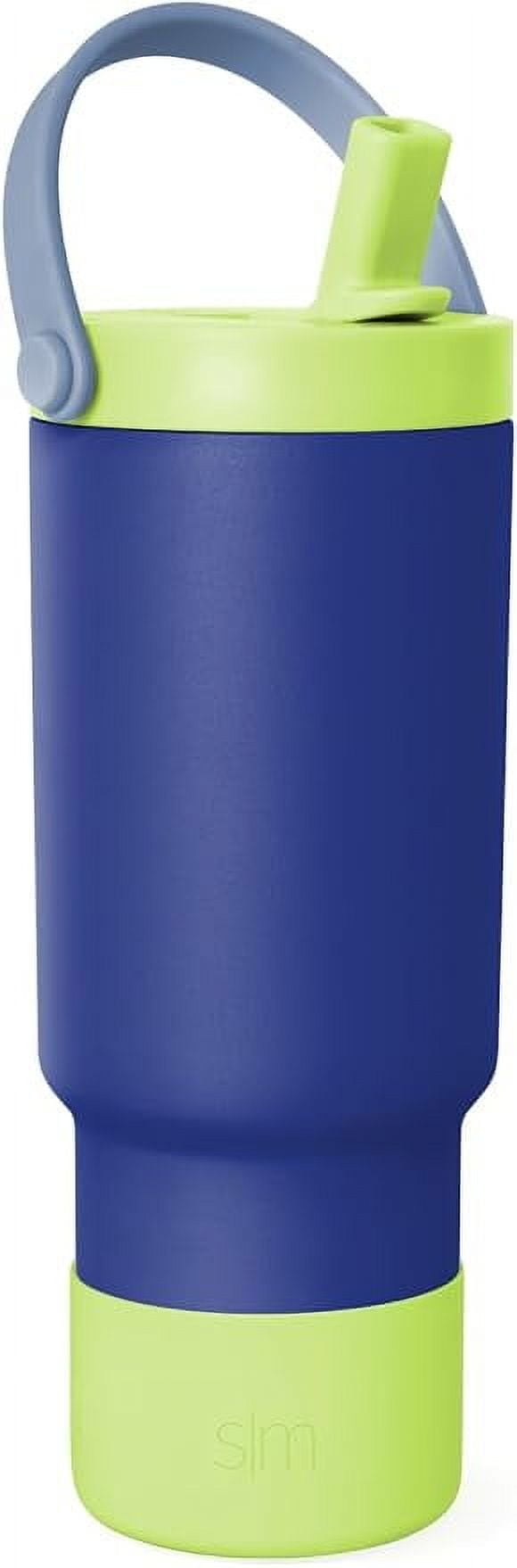 Simple Modern 24 fl oz Insulated Stainless Steel Trek Pivot Tumbler with Straw Lid and Top Handle|Seaside Blue