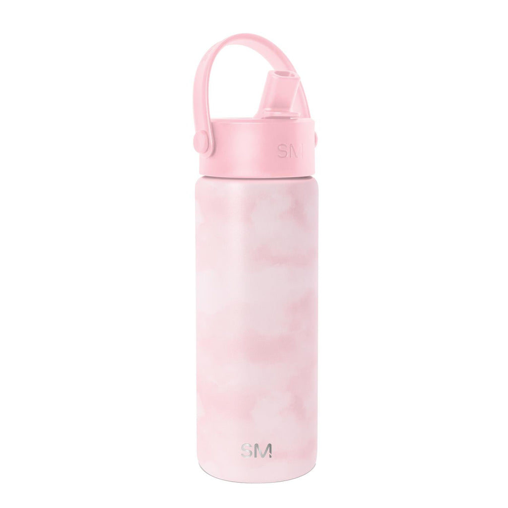 Simple Modern 18 fl oz Insulated Stainless Steel Summit Wide Mouth Water Bottle with Handle and Straw Lid|Black and White Checkmate