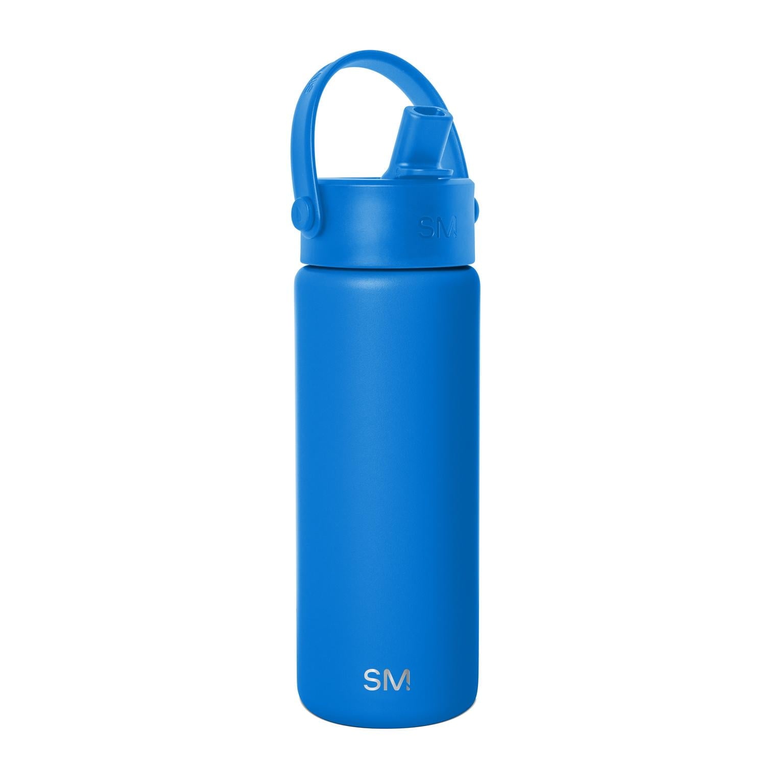 Simple Modern 18 fl oz Insulated Stainless Steel Summit Wide Mouth Water Bottle with Handle and Straw Lid|Black and White Checkmate