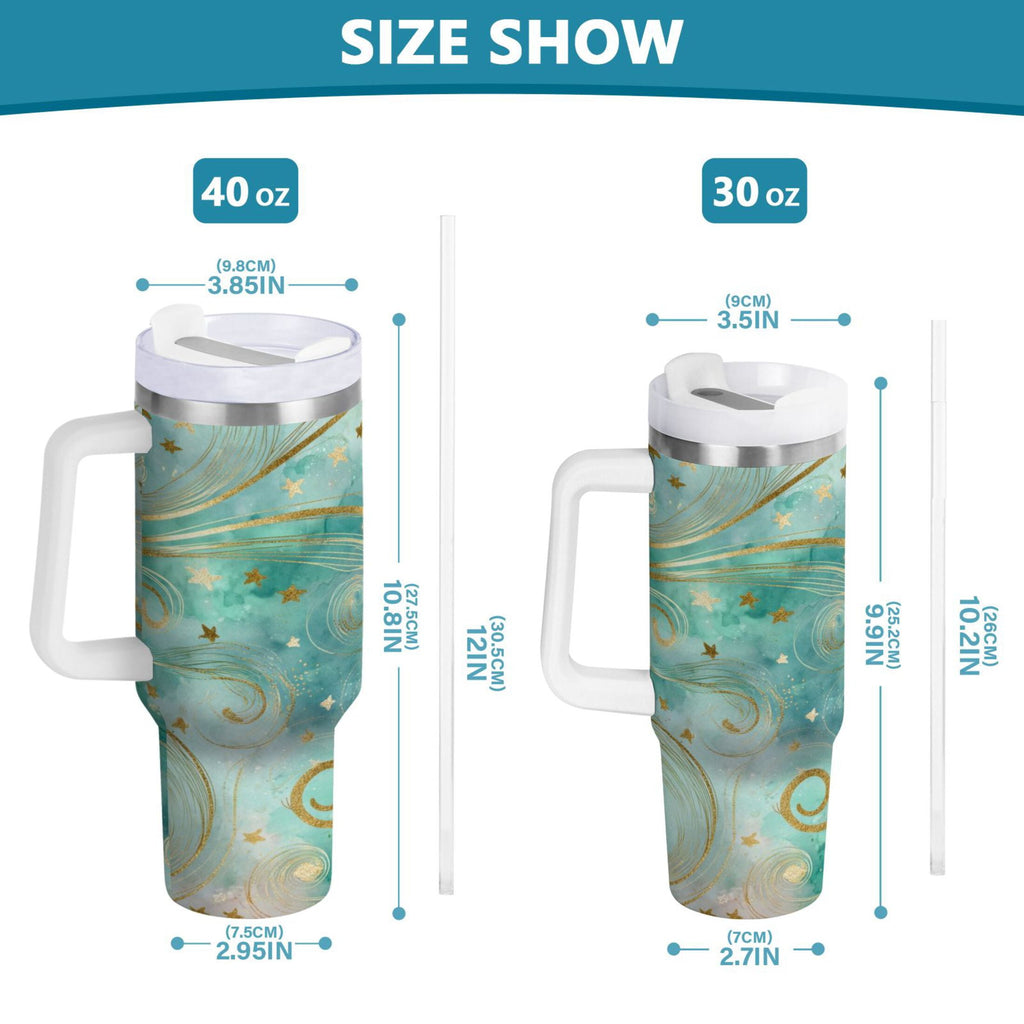 30 oz Insulated Stainless Steel Tumbler Double Wall Stainless Steel Tumbler with 2-Way Drinking Beautiful Swirling Lines