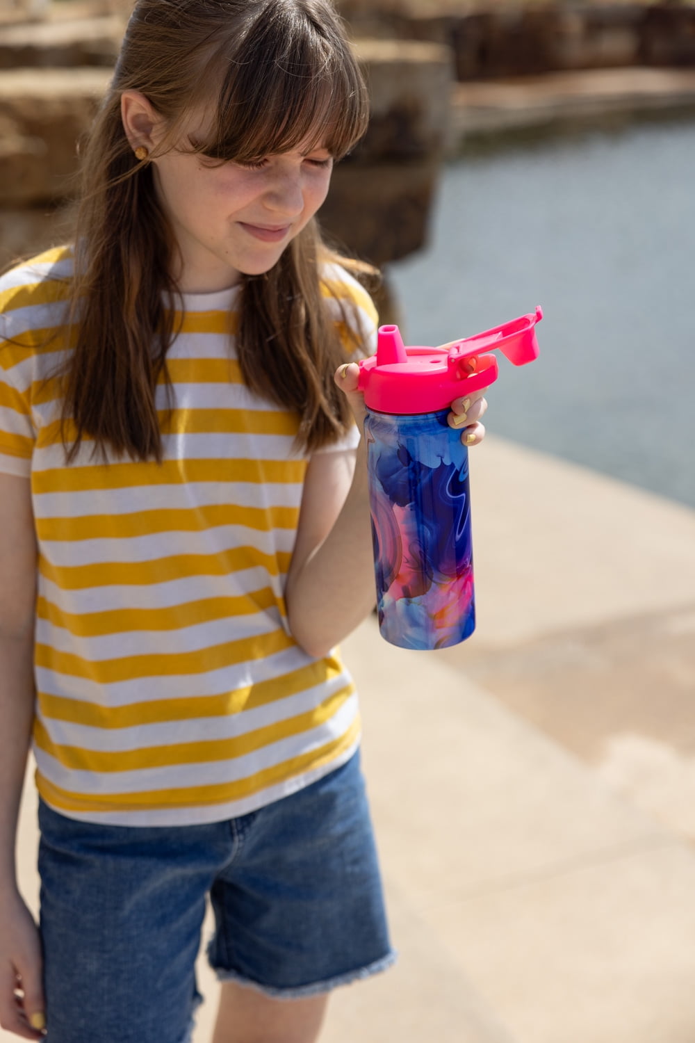 Simple Modern 18 fl oz Insulated Stainless Steel Summit Water Bottle with Covered Silicone Straw Lid | Dreamcicle