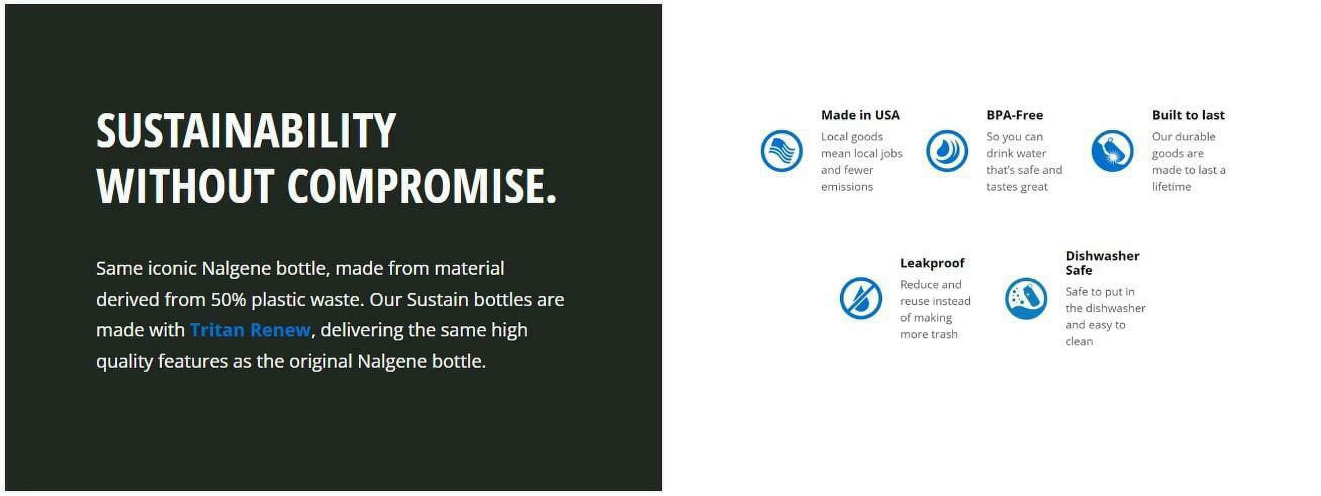Nalgene Sustain 16 oz. Narrow Mouth Water Bottle - Cornflower Blue