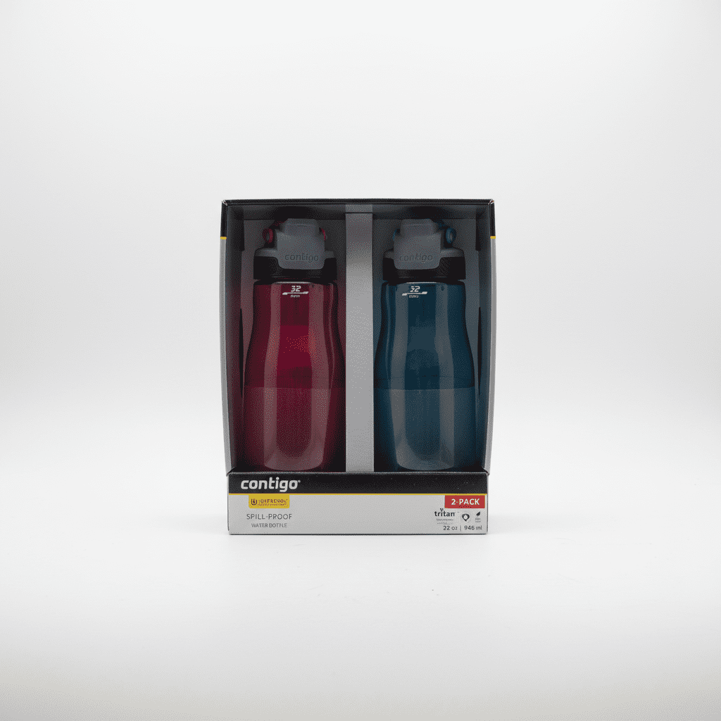 Contigo 32oz AutoSeal Fit Water Bottle 2-Pack Sangria Juniper New Damaged Box