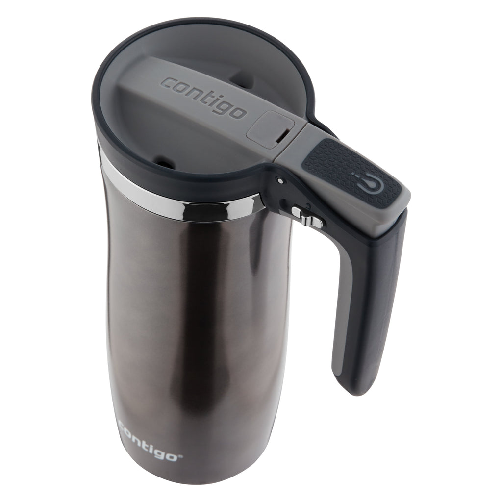 Contigo Autoseal Vacuum Insulated 16 Ounce Stainless Steel Gunmetal Travel Mug with Easy Lid