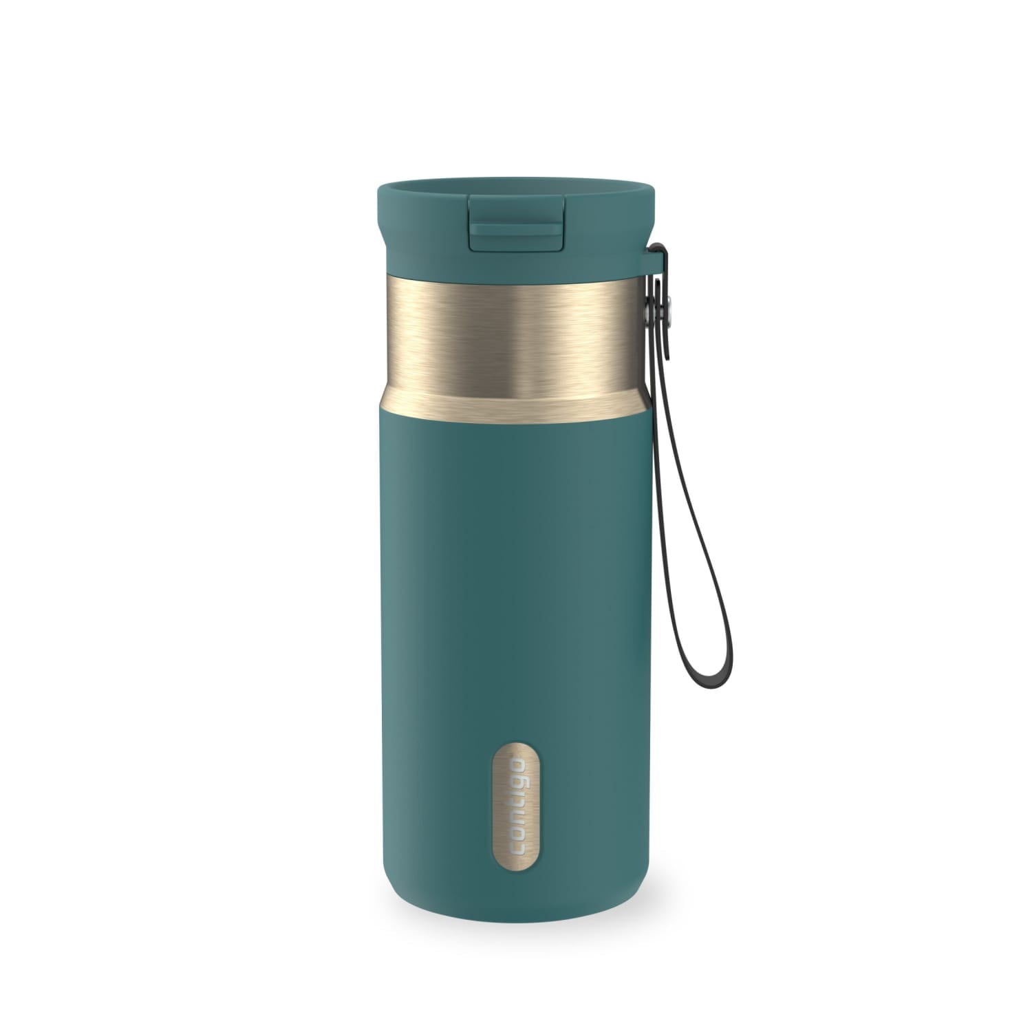 Contigo SnapSeal 16 oz Leakproof Stainless Steel Water Bottle with Carrying Strap
