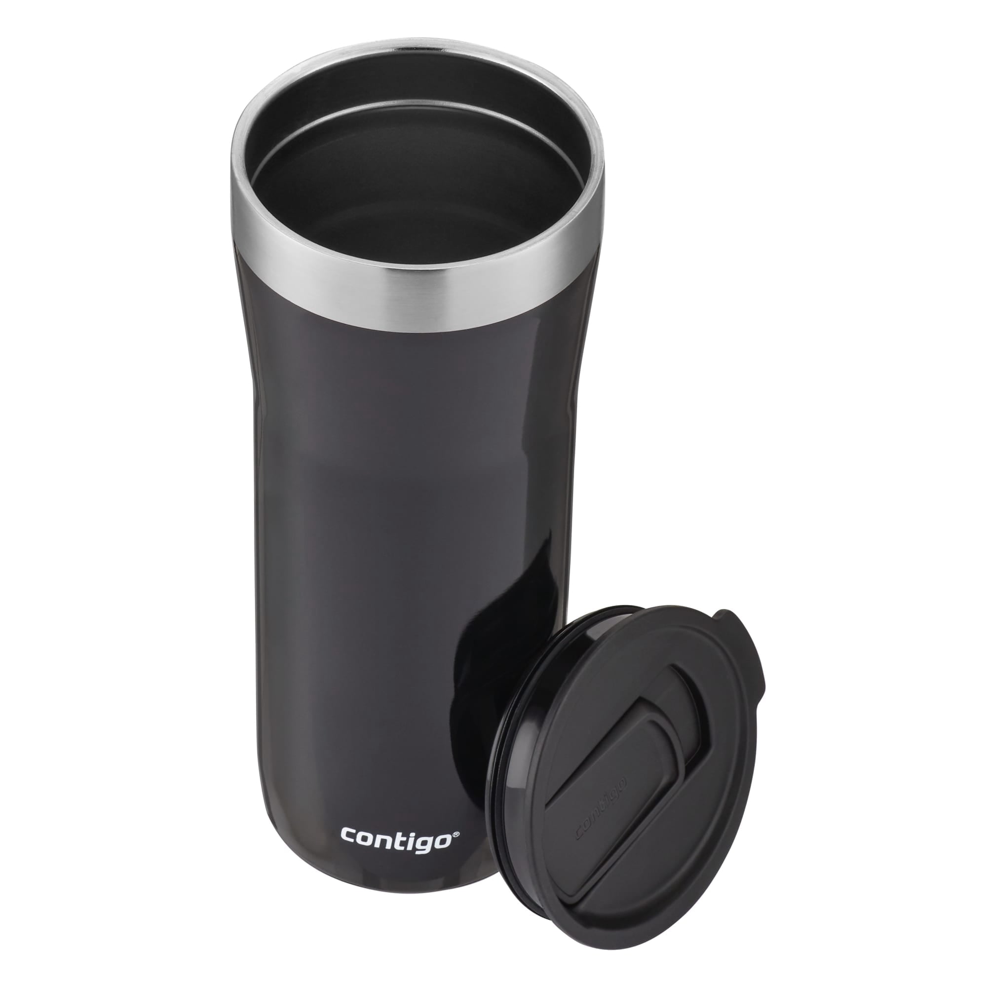 Contigo Streeterville Stainless Steel Tumbler with Plastic Straw and Splash-Proof Lid, Licorice, 32 fl. oz
