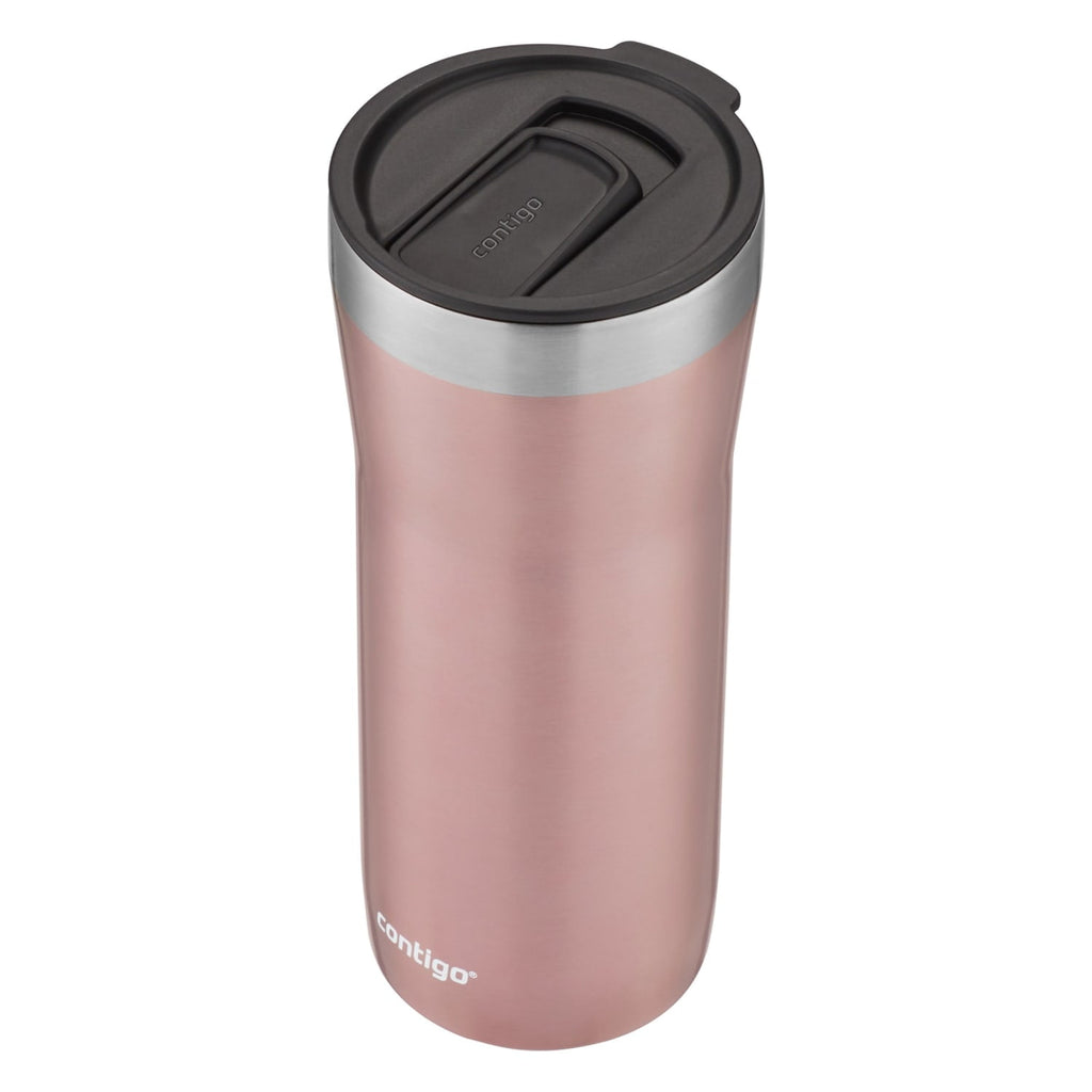 Contigo Streeterville Stainless Steel Tumbler with Plastic Straw and Splash-Proof Lid, Licorice, 32 fl. oz